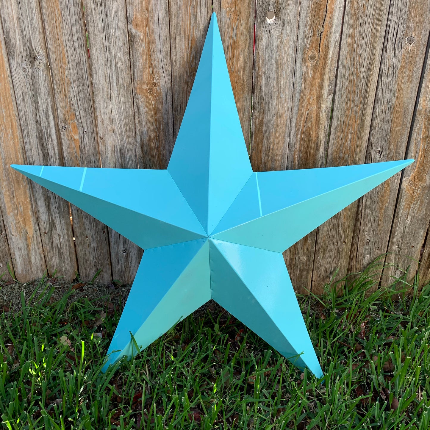 #EH11132 TURQUOISE BARN METAL STAR WALL ART WESTERN HOME DECOR HANDMADE NEW