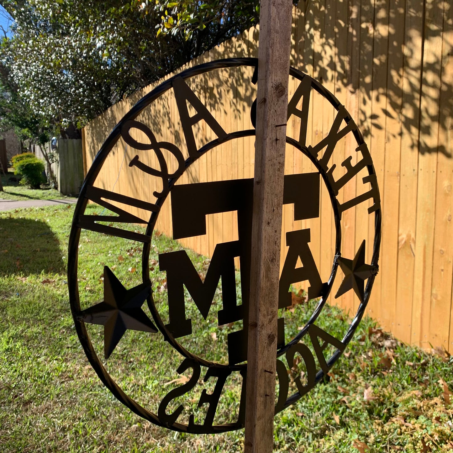 TEXAS A&M WITH STARS CUSTOM METAL VINTAGE CRAFT SIGN WALL ART TEAM SIGN HANDMADE