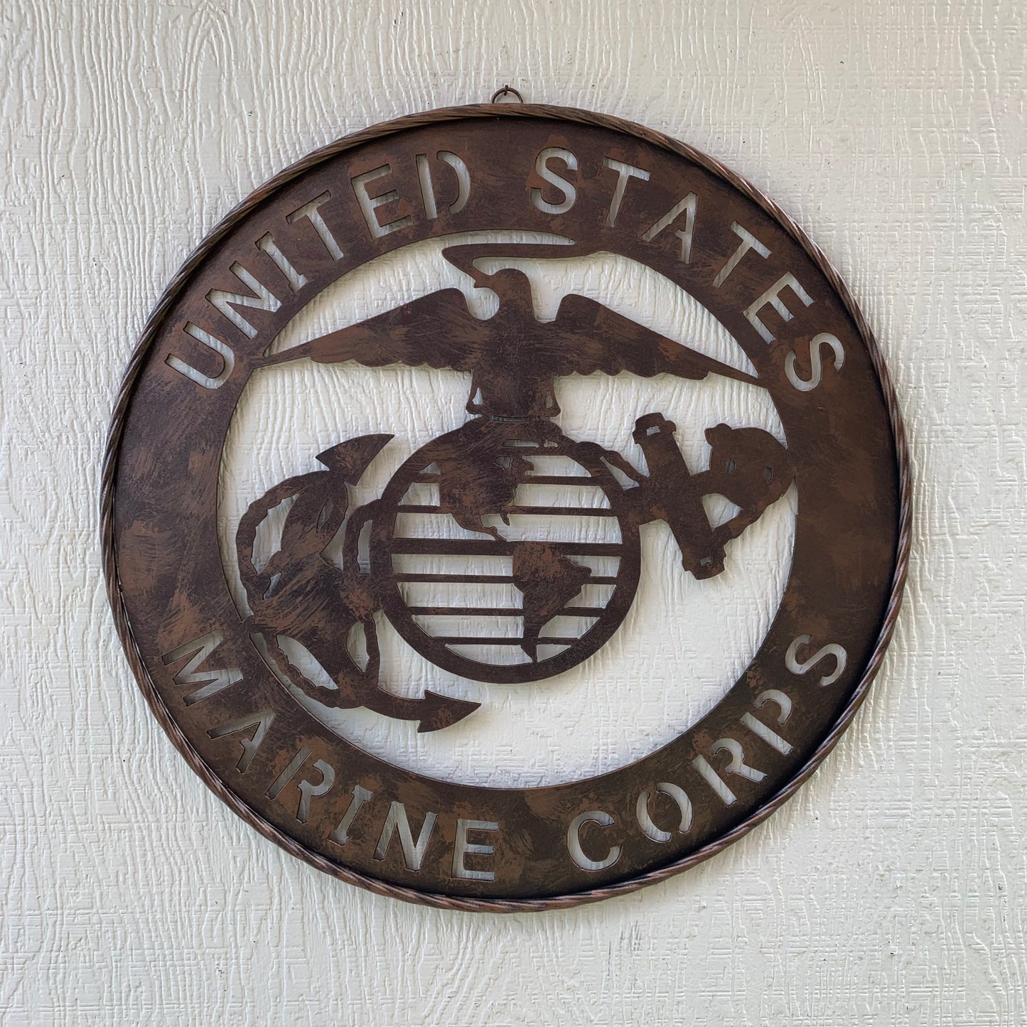 #EH10851 24" UNITED STATES MARINE CORPS MILITARY LASERCUT METAL WALL ART SIGN WESTERN HOME DECOR HANDMADE BRONZE