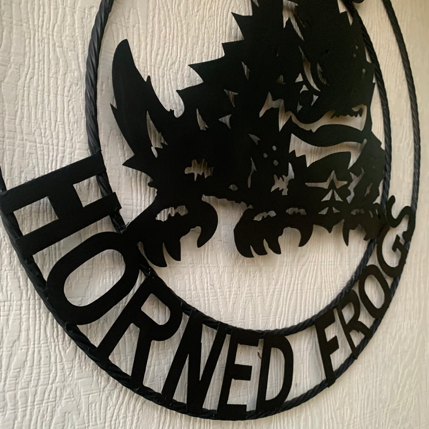 TCU HORNED FROGS BLACK CUSTOM METAL VINTAGE CRAFT TEAM SIGN HANDMADE