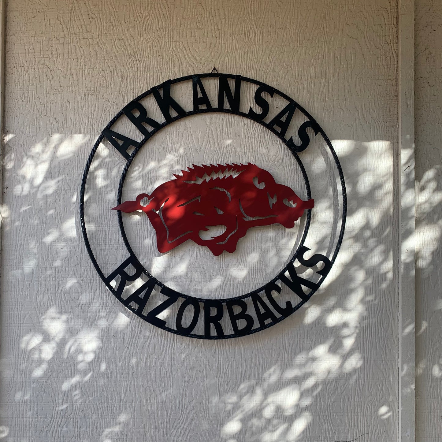 ARKANSAS RAZORBACKS CUSTOM METAL VINTAGE CRAFT SIGN TEAM WALL ART WESTERN HOME DECOR HANDAMADE