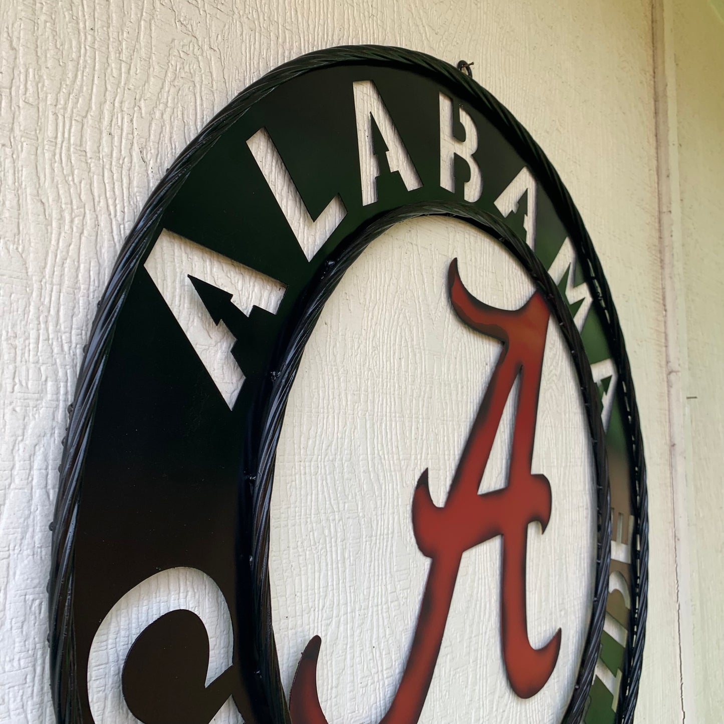 ALABAMA CRIMSON TIDE WIDE BAND RING CUSTOM METAL VINTAGE SIGN TEAM SPORTS HANDMADE