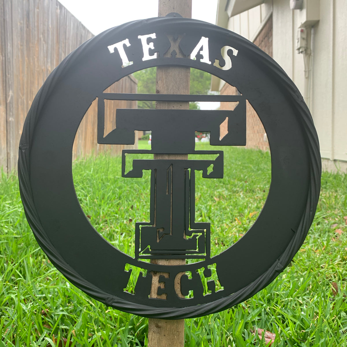 12",18",24",32",36" TEXAS TECH RUSTIC BLACK CUSTOM METAL VINTAGE CRAFT TEAM SIGN HANDMADE TO ORDER