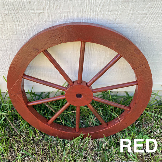 16",24",30" WAGON WHEEL RED BARN WOOD WESTERN HOME DECOR RUSTIC HANDMADE CRAFT