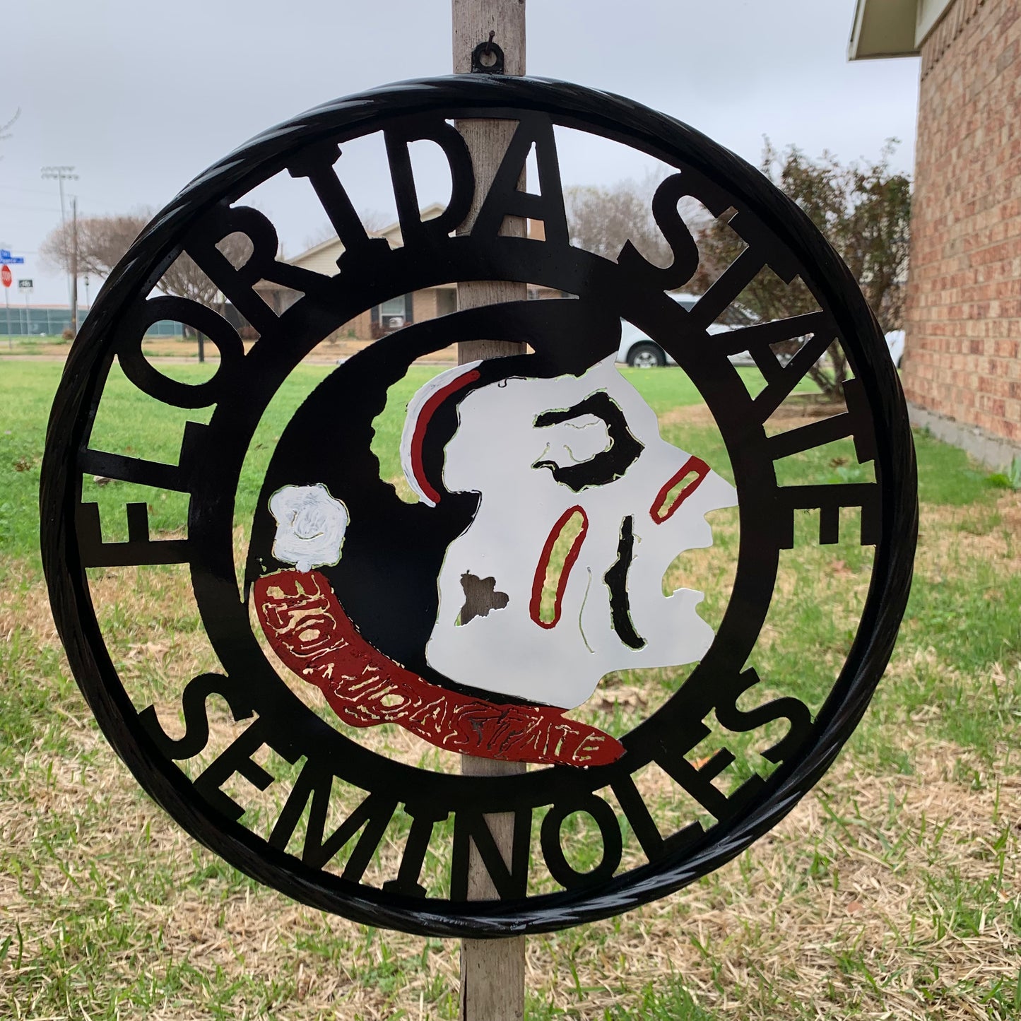 12", 18", 24", 32" FSU FLORIDA STATE SEMINOLES INDIAN LOGO METAL CUSTOM VINTAGE CRAFT TEAM SIGN
