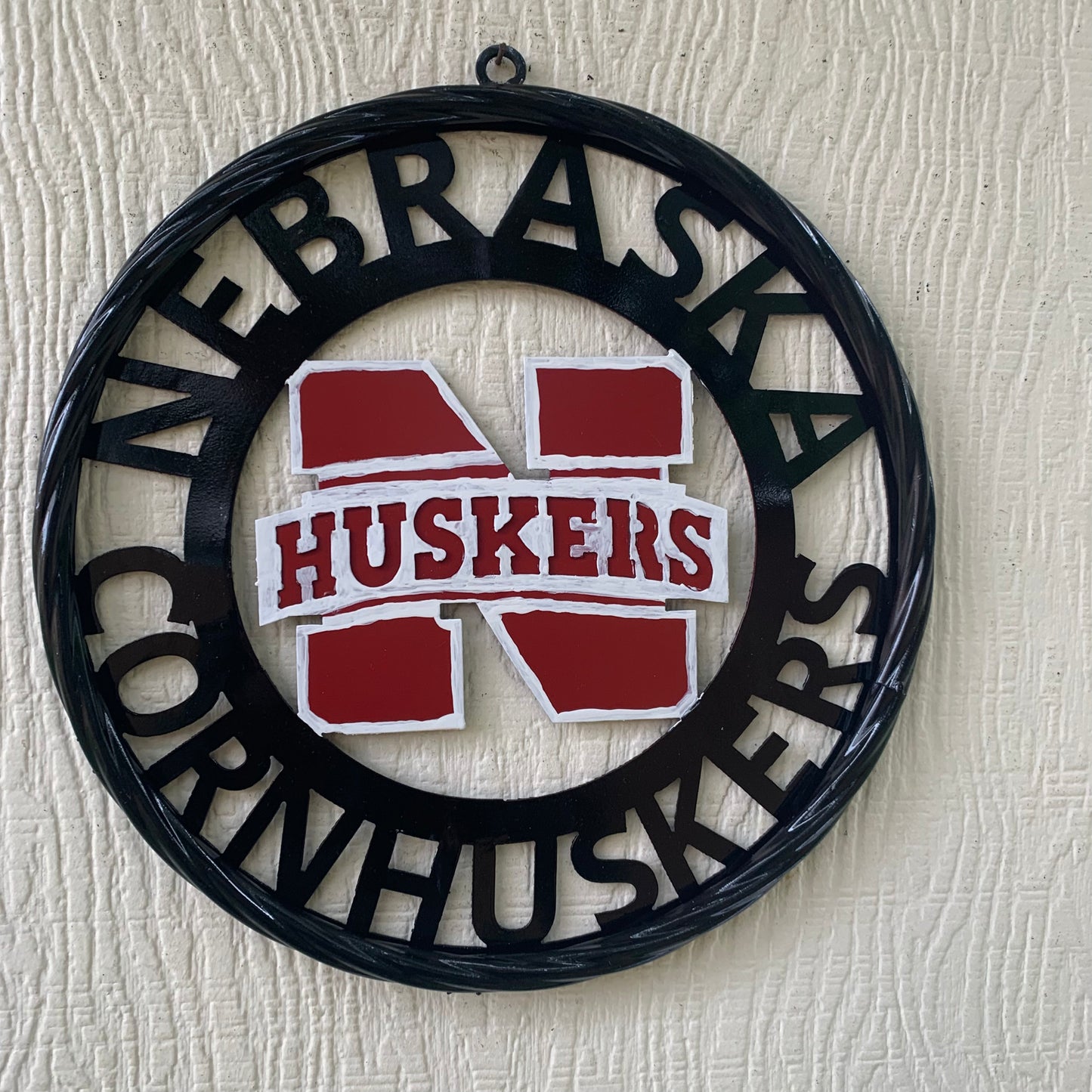NEBRASKA HUSKERS METAL CUSTOM VINTAGE CRAFT TEAM SIGN WESTERN HOME DECOR HANDMADE 12",18",24",36"
