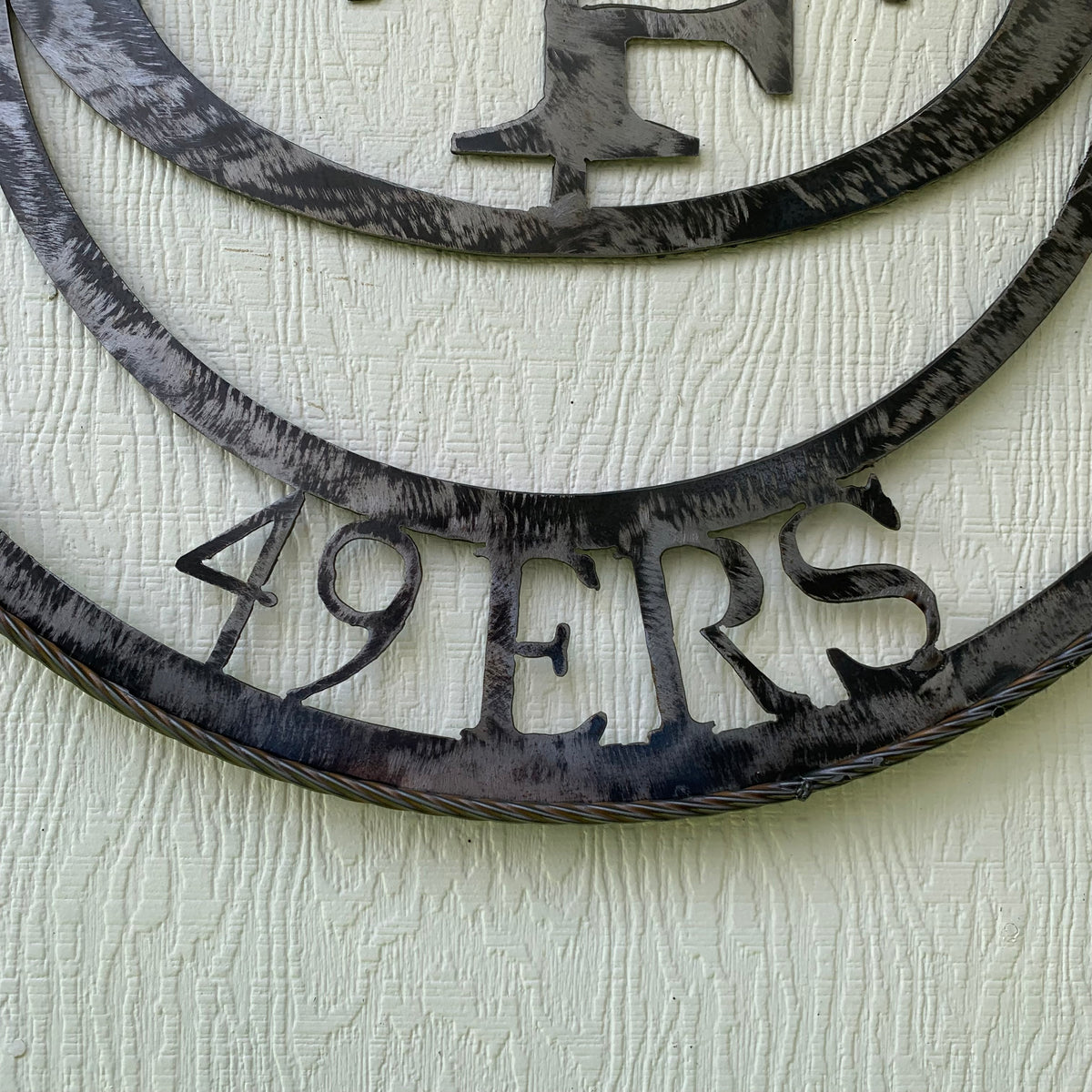 SAN FRANCISCO 49ERS METAL CUSTOM VINTAGE RAW METAL CRAFT TEAM SIGN HANDMADE 12",18",24",32",36",40",50"