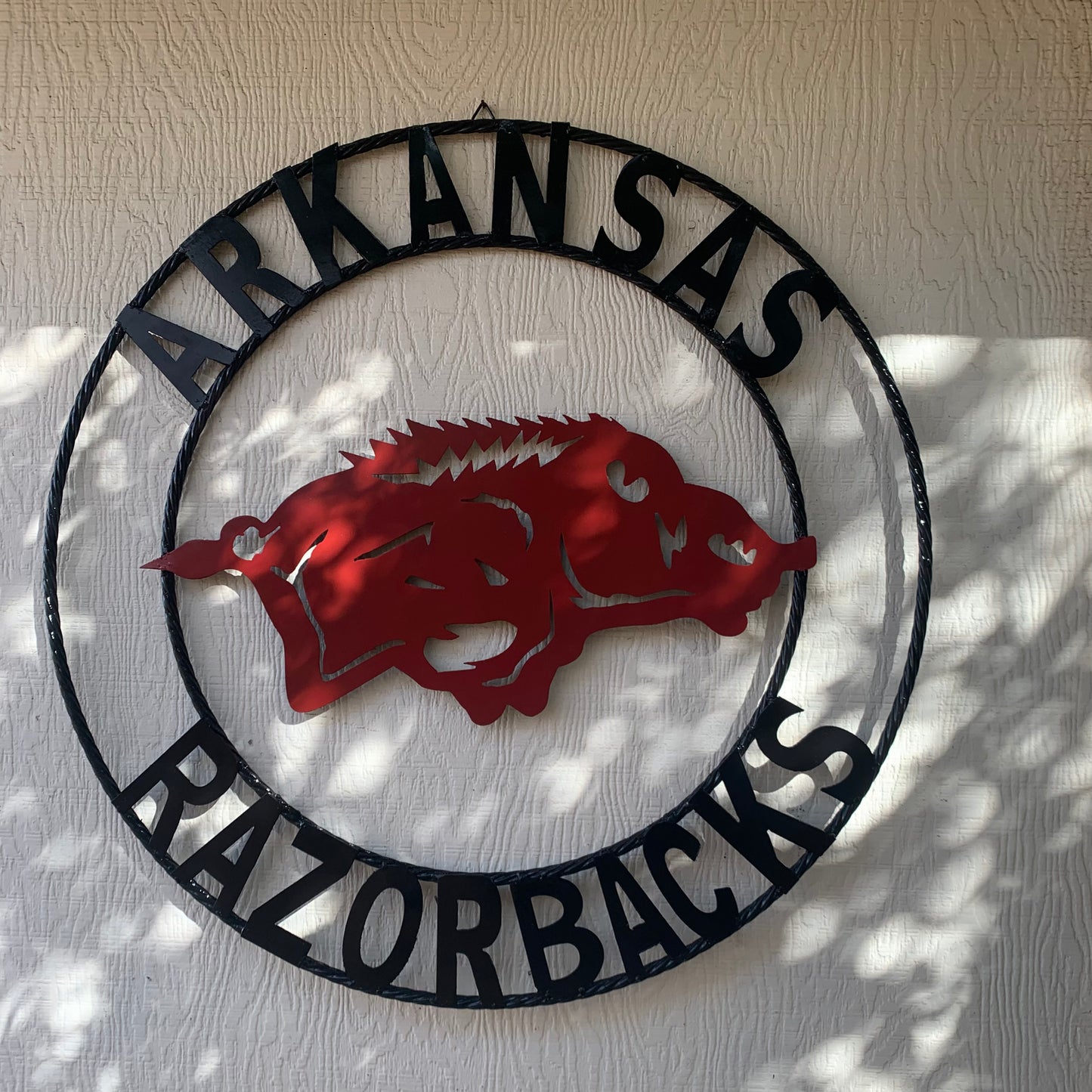 ARKANSAS RAZORBACKS CUSTOM METAL VINTAGE CRAFT SIGN TEAM WALL ART WESTERN HOME DECOR HANDAMADE