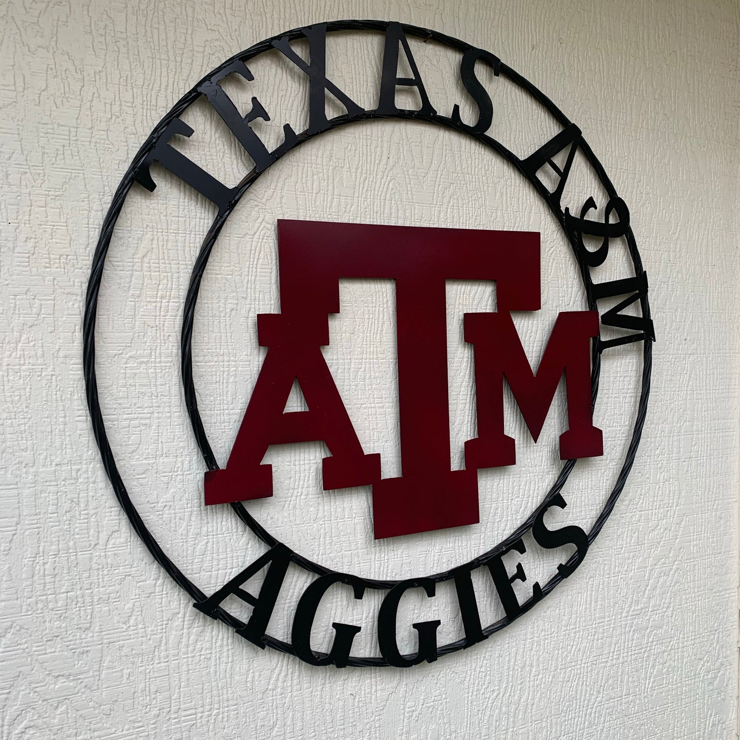 GIGEM AGGIES TEXAS A&M CUSTOM METAL VINTAGE CRAFT TEAM SIGN WESTERN HOME DECOR HANDMADE