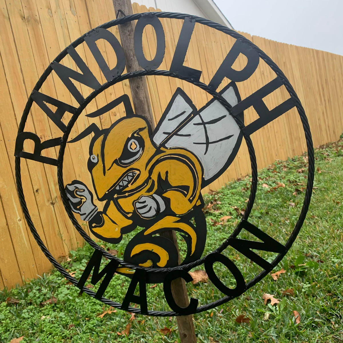 RANDOLPH MACON CUSTOM METAL VINTAGE CRAFT TEAM SIGN HANDMADE 12",18",24",32" SIZES