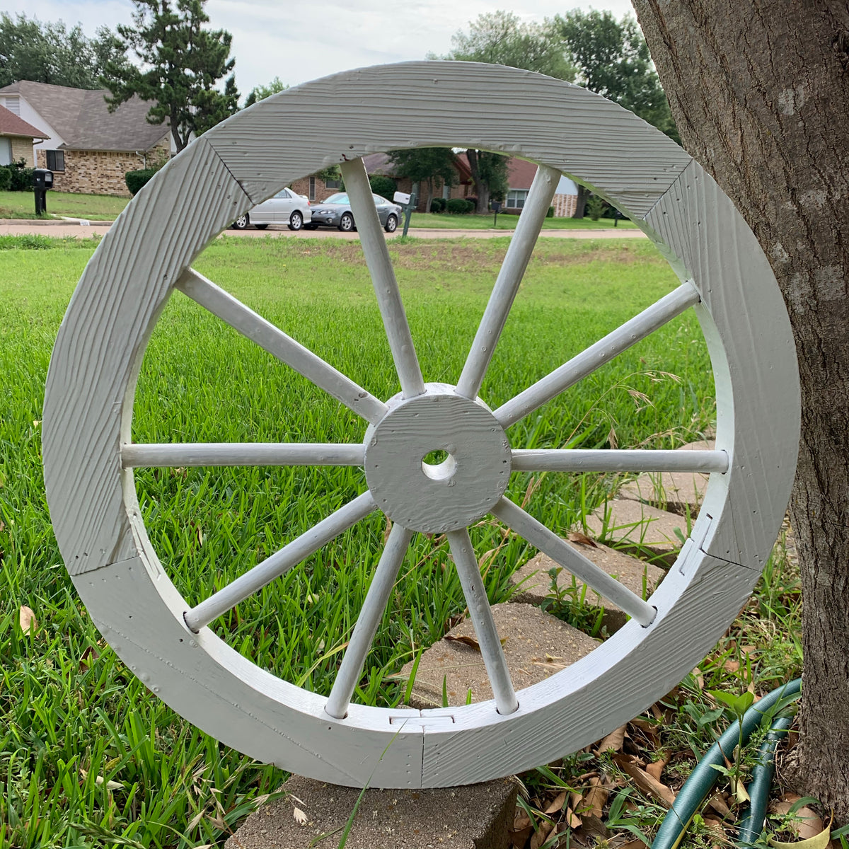 16",24",30" WAGON WHEEL NATURAL STAIN BARN WOOD WESTERN HOME DECOR RUSTIC NEW #EH11189