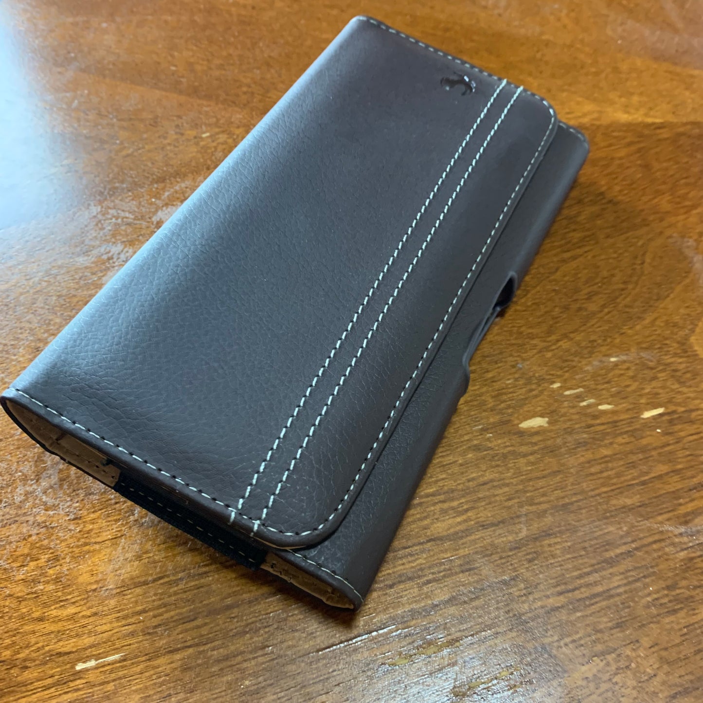 6.6" LUXMO COFFEE BROWN LEATHER EXTRA LARGE POUCH BELT LOOP HOLSTER CELL PHONE CASE UNIVERSAL OVERSIZE #LU20