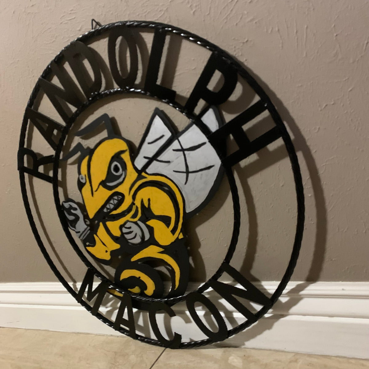 RANDOLPH MACON CUSTOM METAL VINTAGE CRAFT TEAM SIGN HANDMADE 12",18",24",32" SIZES