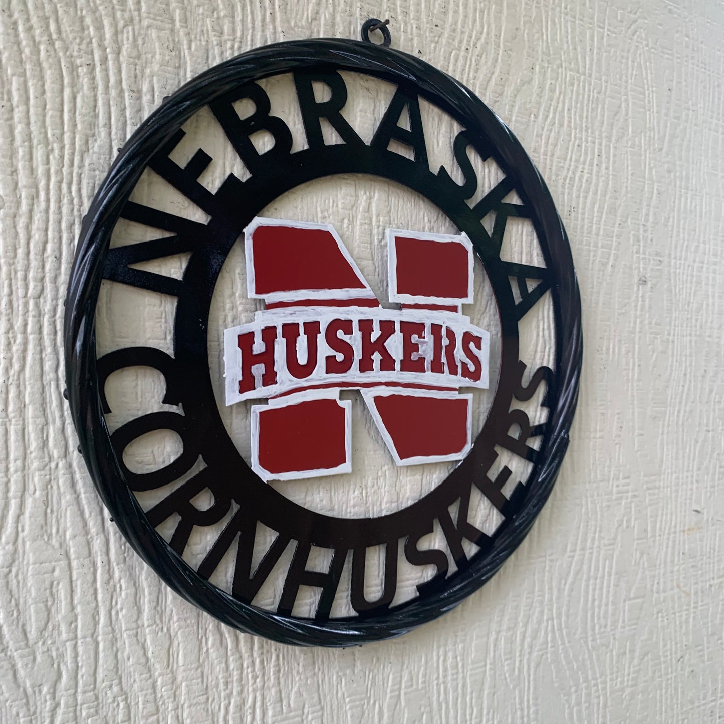 NEBRASKA HUSKERS METAL CUSTOM VINTAGE CRAFT TEAM SIGN WESTERN HOME DECOR HANDMADE 12",18",24",36"