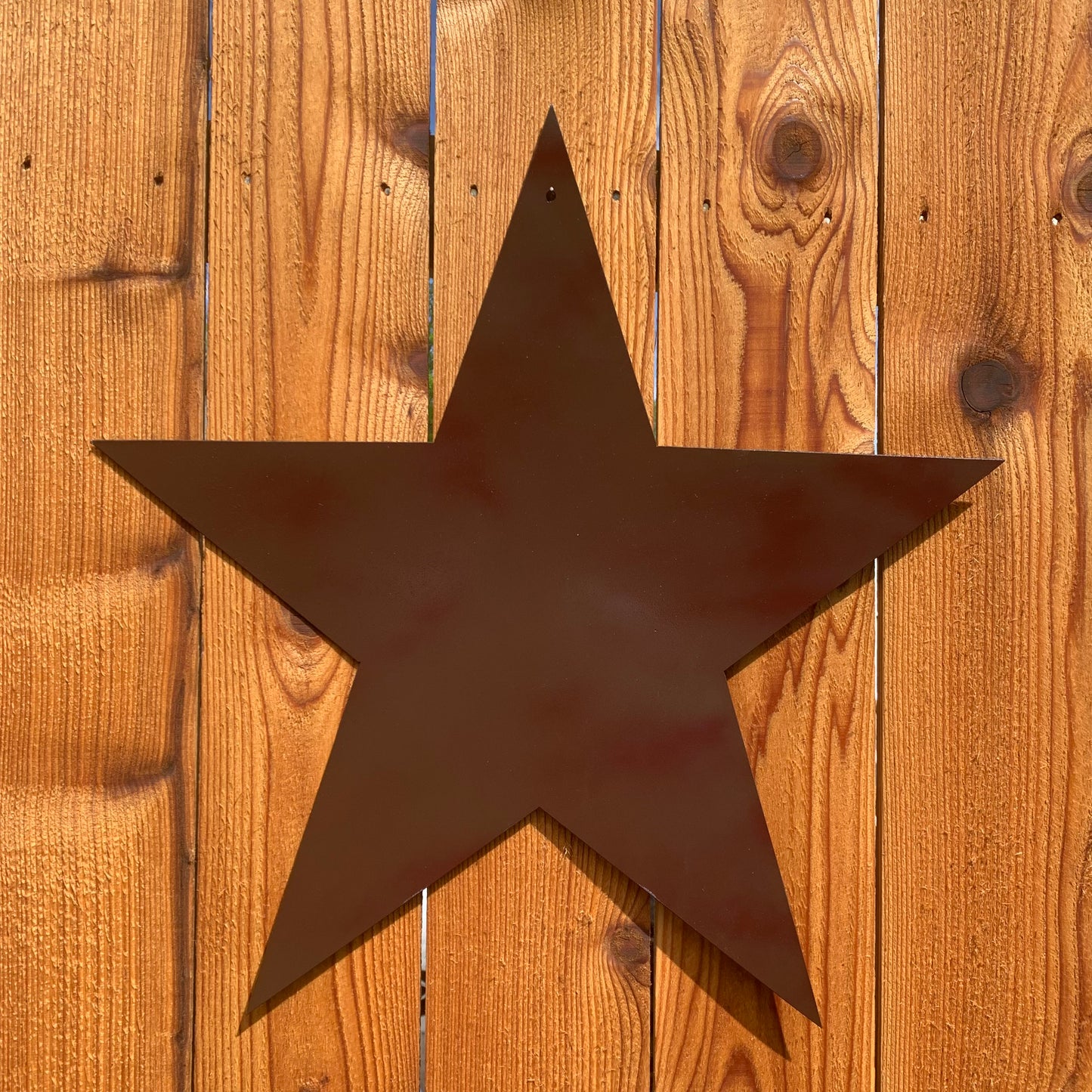 2D FLAT STAR BARN PLAIN LASERCUT METAL BROWN STAR ART WESTERN HOME DECOR HANDMADE #EH12822