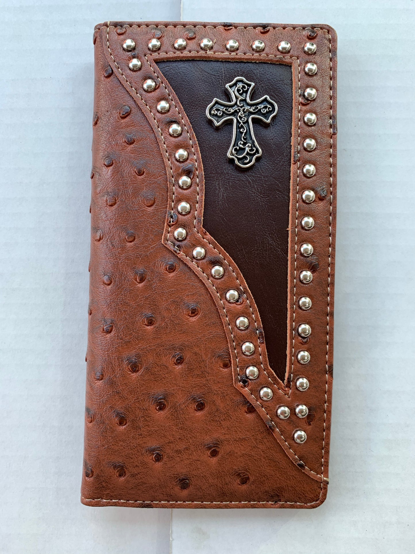 WESTERN CROSS CHECKBOOK BI FOLD MEN'S LEATHER BLACK WALLET