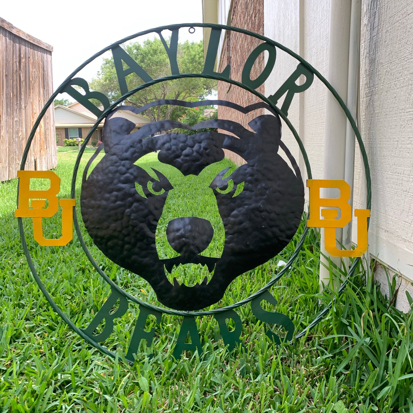 12",18",24",32" BAYLOR BEARS CUSTOM METAL VINTAGE CRAFT SIGN WESTERN HOME DECOR HANDMADE