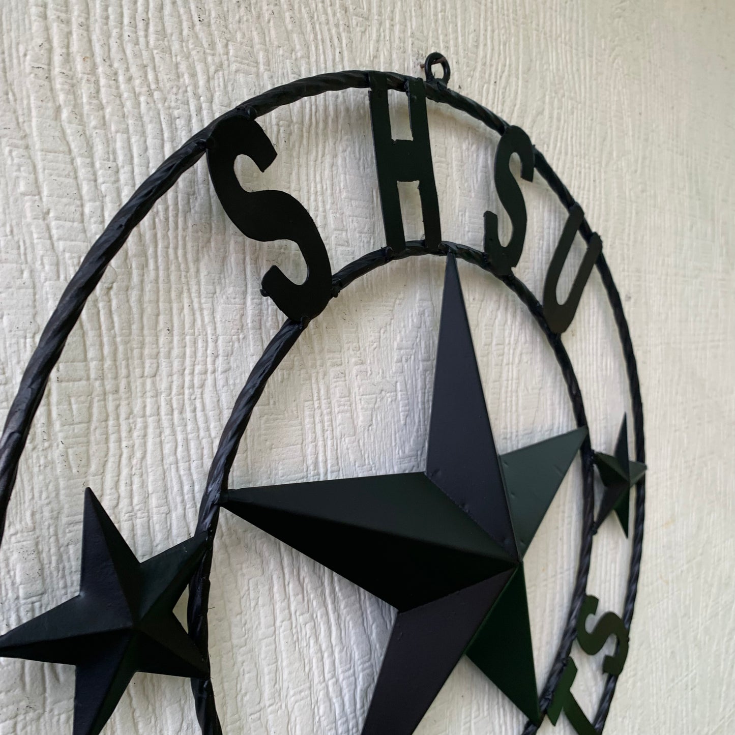 24",32" SHSU SAM HOUSTON BEARKATS RUSTIC BLACK METAL CUSTOM VINTAGE CRAFT RUSTIC BLACK TEAM STAR HANDMADE
