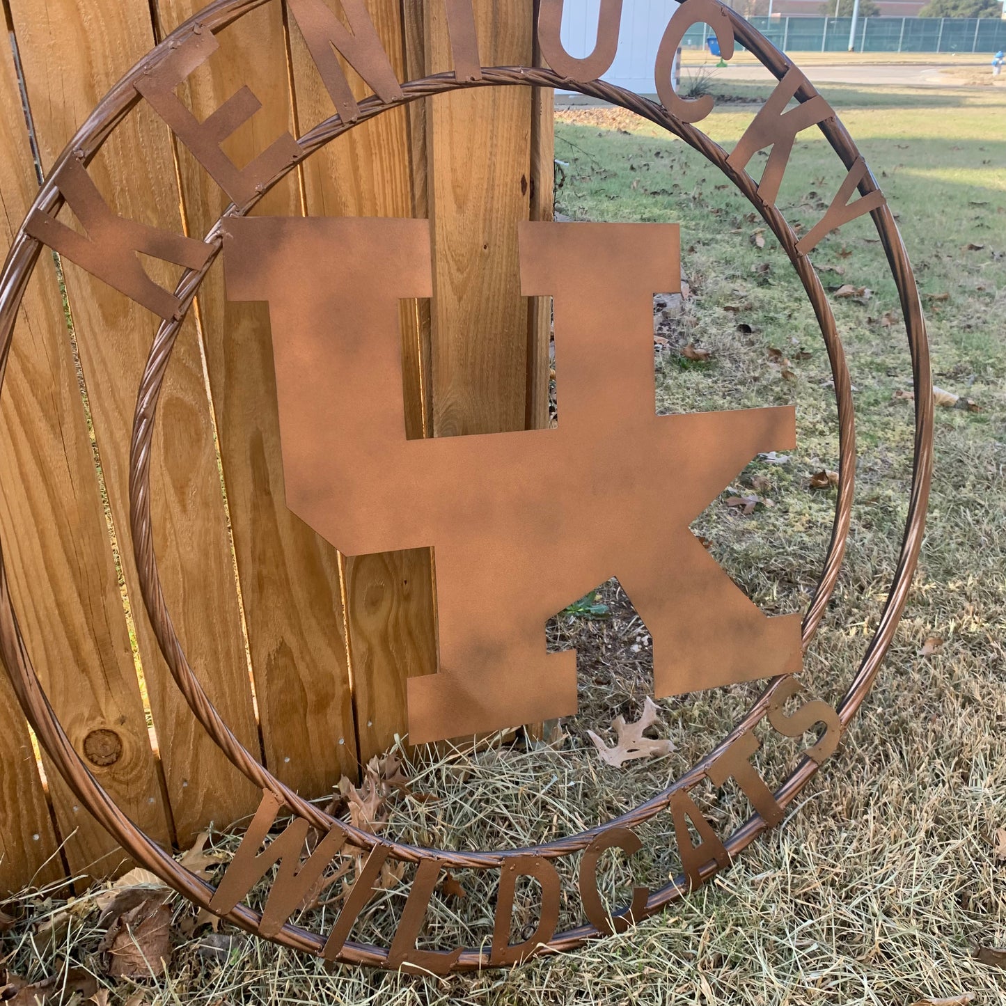 12",18", 24", 32" KENTUCKY WILDCATS RUSTIC BRONZE CUSTOM METAL VINTAGE CRAFT SIGN HANDMADE
