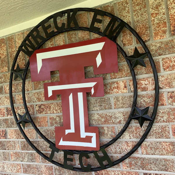 TEXAS TECH METAL COLLEGE WESTERN HOME DECOR WALL ART BRAND NEW