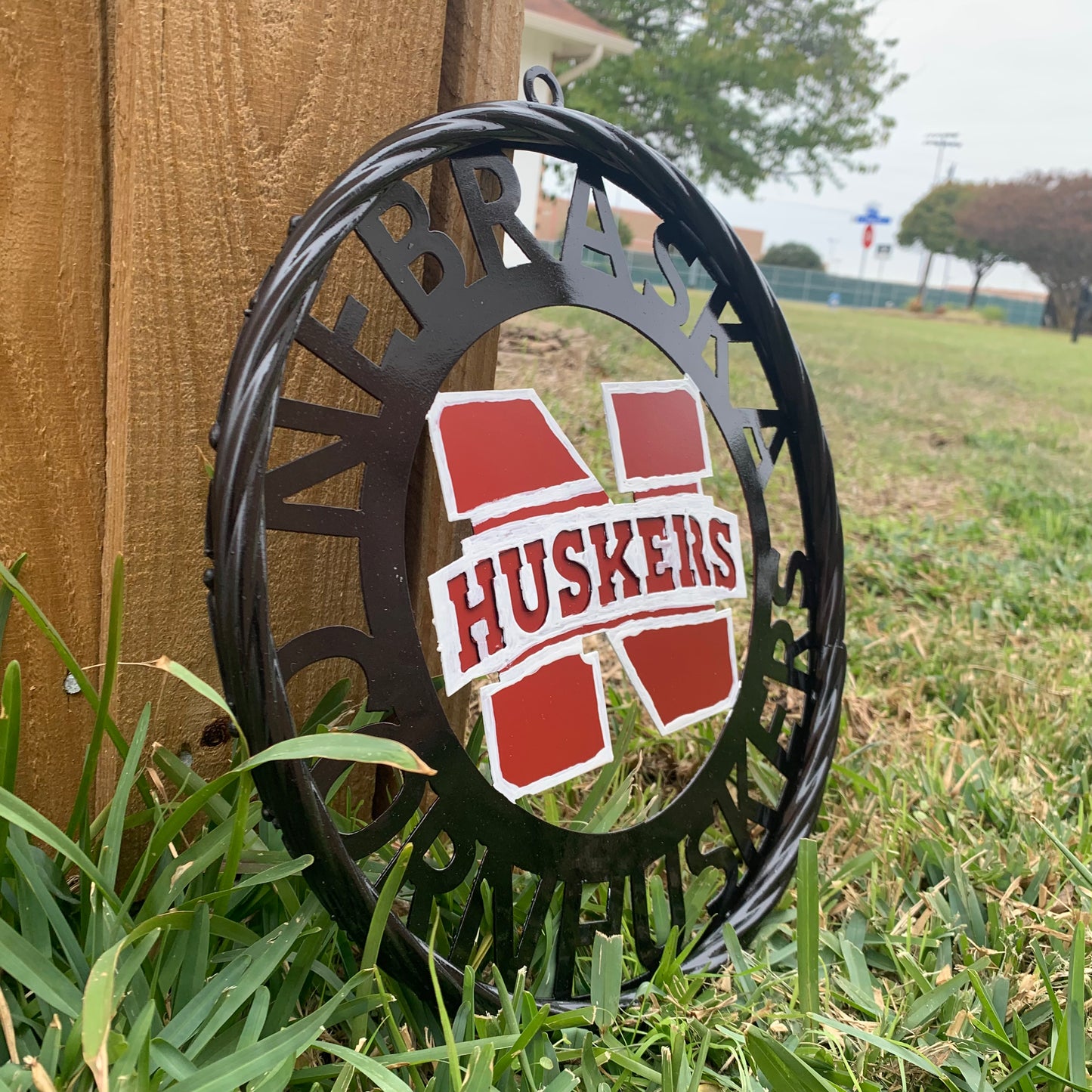NEBRASKA HUSKERS METAL CUSTOM VINTAGE CRAFT TEAM SIGN WESTERN HOME DECOR HANDMADE 12",18",24",36"