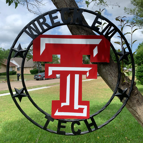 TEXAS TECH METAL COLLEGE WESTERN HOME DECOR WALL ART BRAND NEW