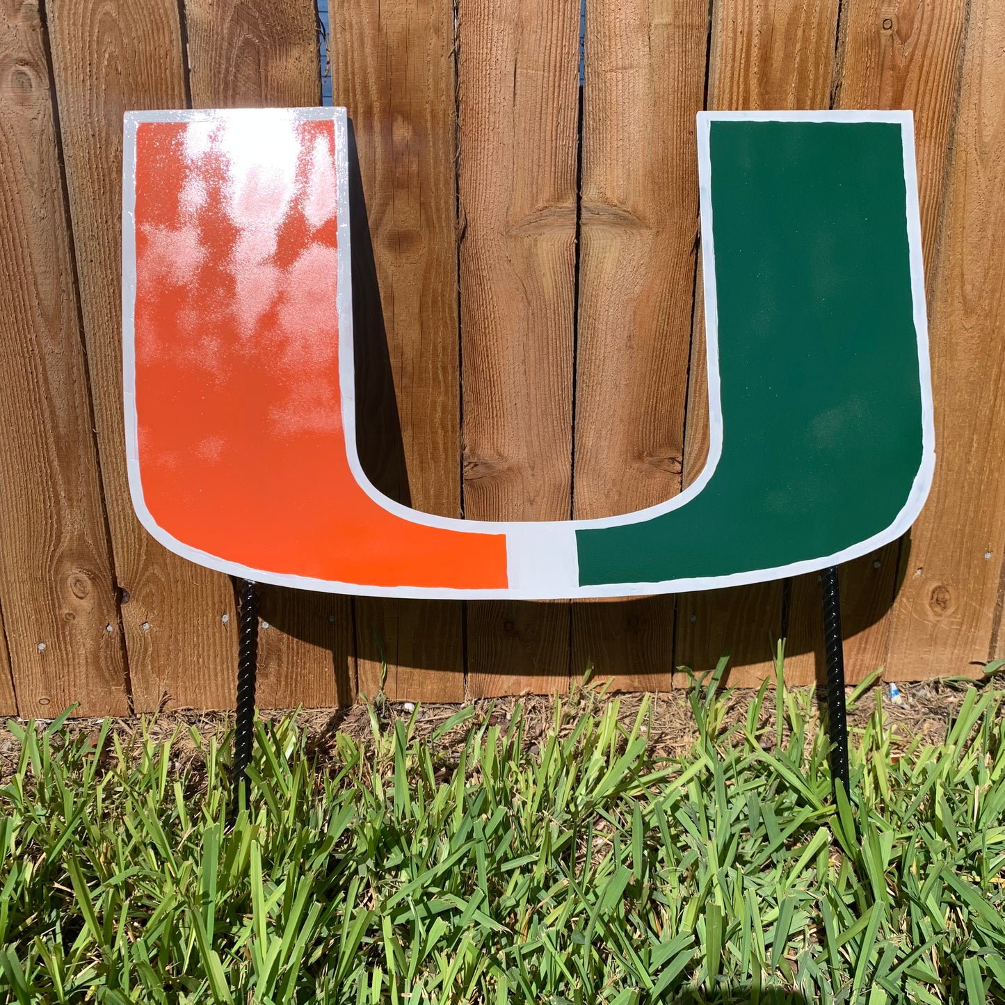 24"x15" MIAMI HURRICANES CUSTOM METAL VINTAGE CRAFT SIGN WESTERN HOME DECOR HANDMADE LASER CUT
