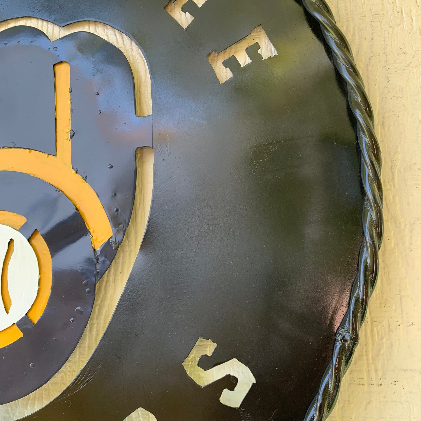 24" MILWAUKEE BREWERS WIDE BAND DISC CUSTOM METAL VINTAGE CRAFT TEAM SPORTS SIGN HANDMADE