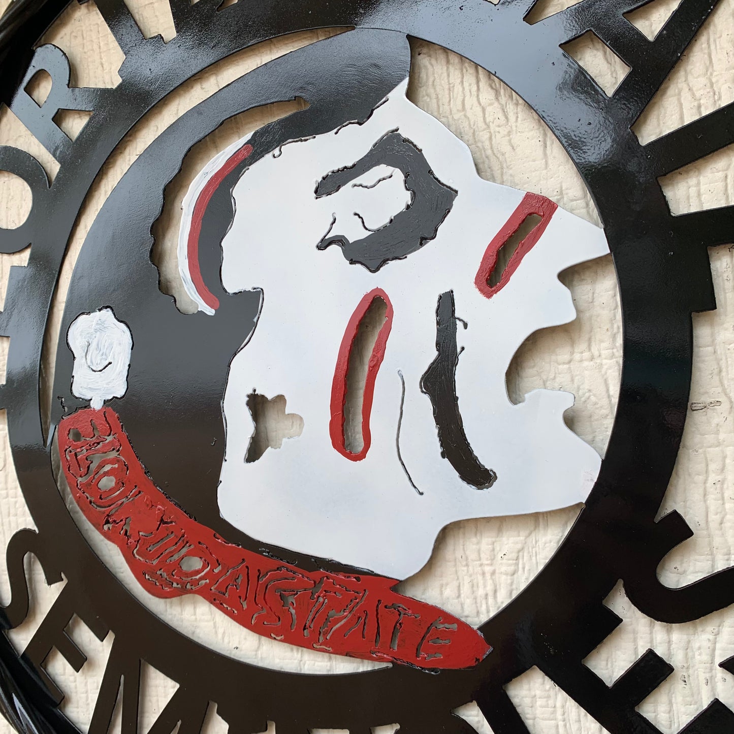 12", 18", 24", 32" FSU FLORIDA STATE SEMINOLES INDIAN LOGO METAL CUSTOM VINTAGE CRAFT TEAM SIGN