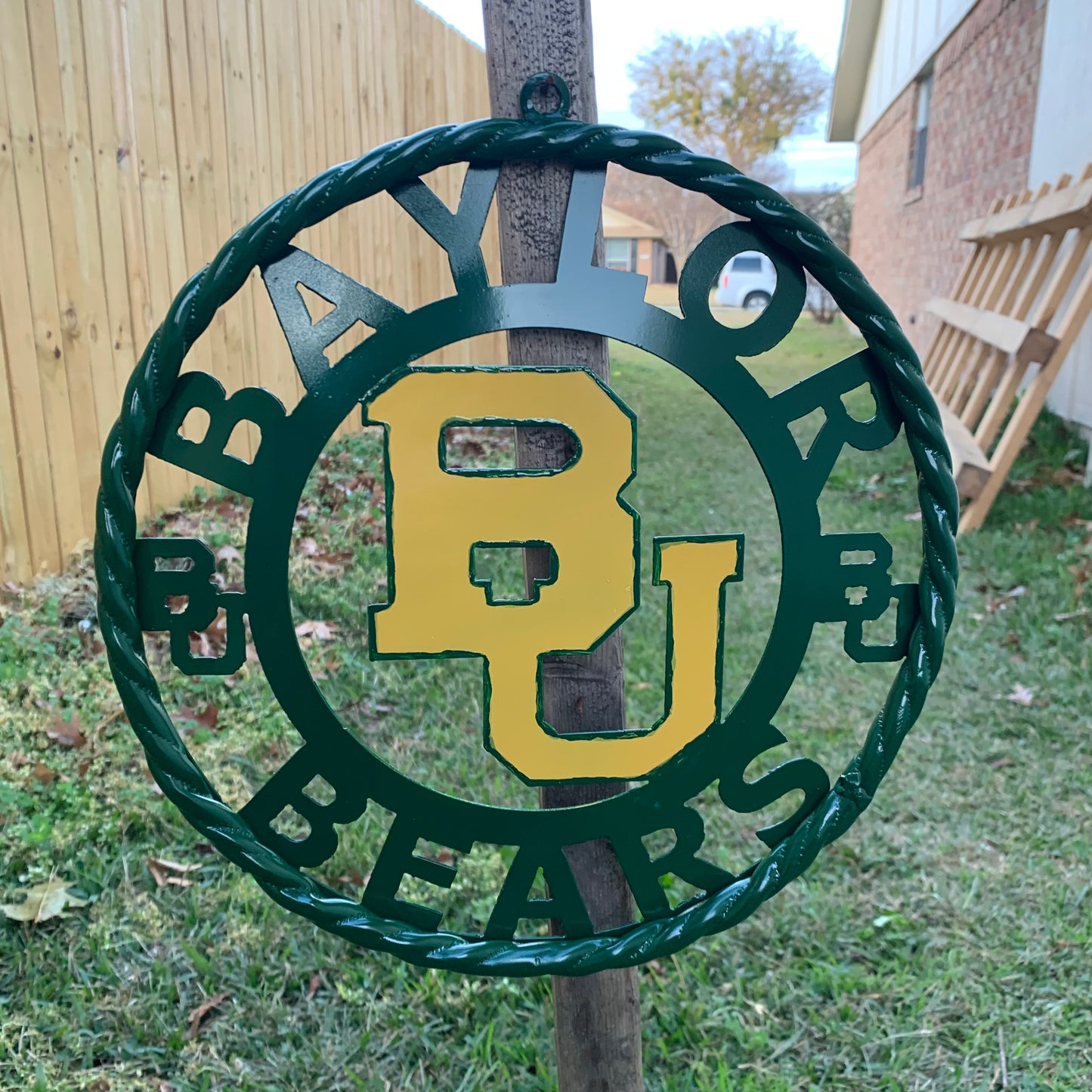 12",18",24",32" BAYLOR BEARS CUSTOM METAL VINTAGE CRAFT SIGN WESTERN HOME DECOR HANDMADE