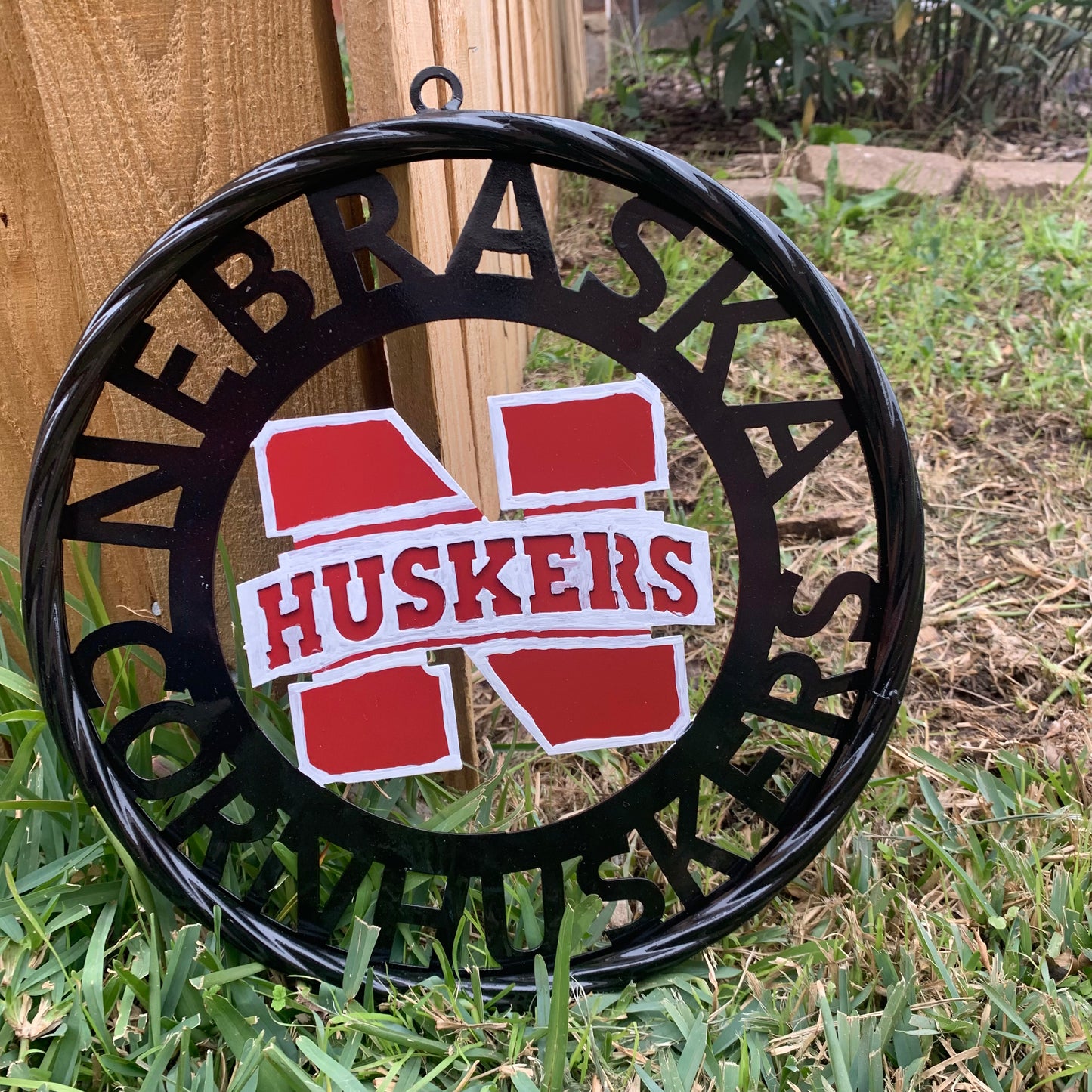 NEBRASKA HUSKERS METAL CUSTOM VINTAGE CRAFT TEAM SIGN WESTERN HOME DECOR HANDMADE 12",18",24",36"