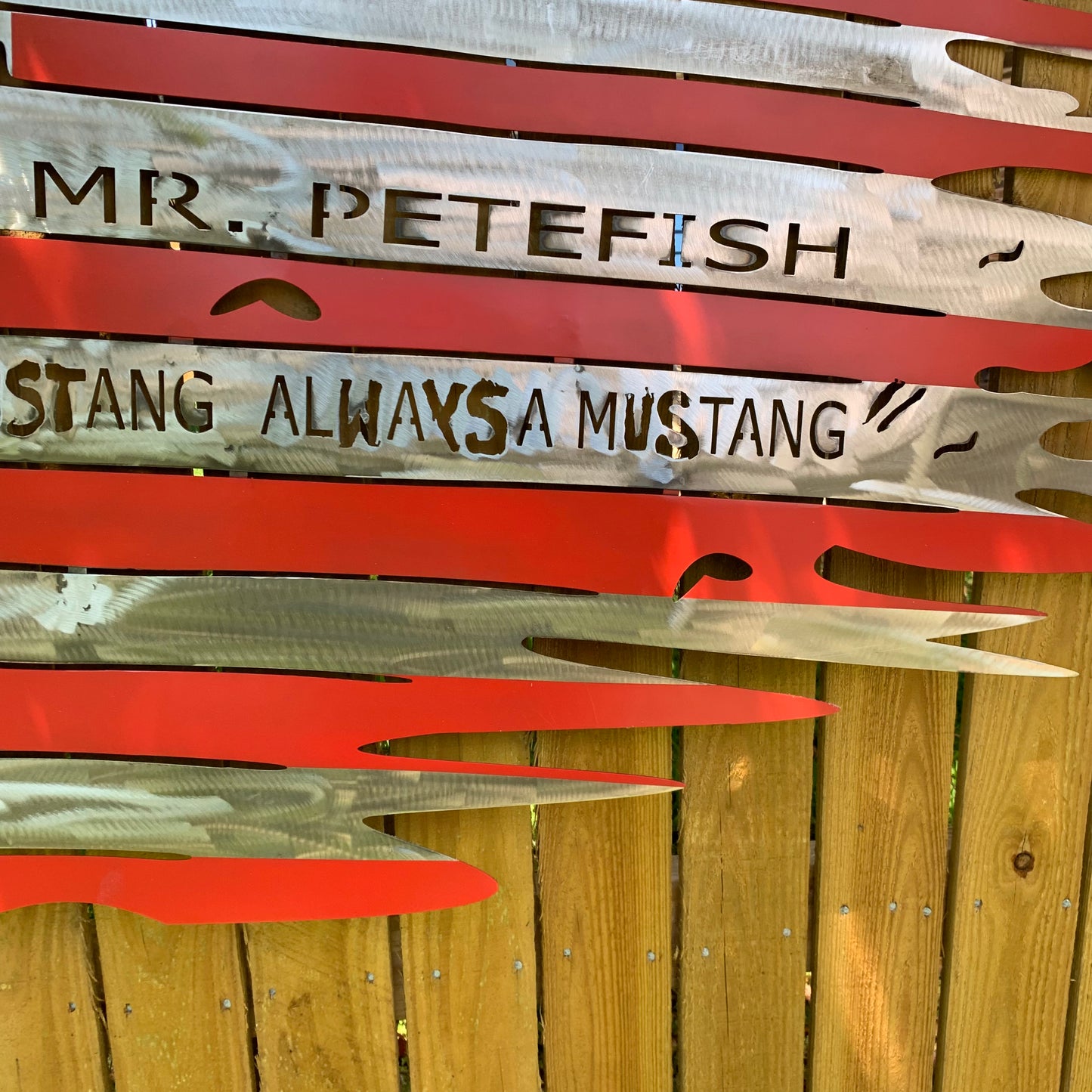 CUSTOM NAME KANSAS CITY CHIEFS METAL TATTERED FLAG CUSTOM VINTAGE CRAFT WALL ART HANDMADE