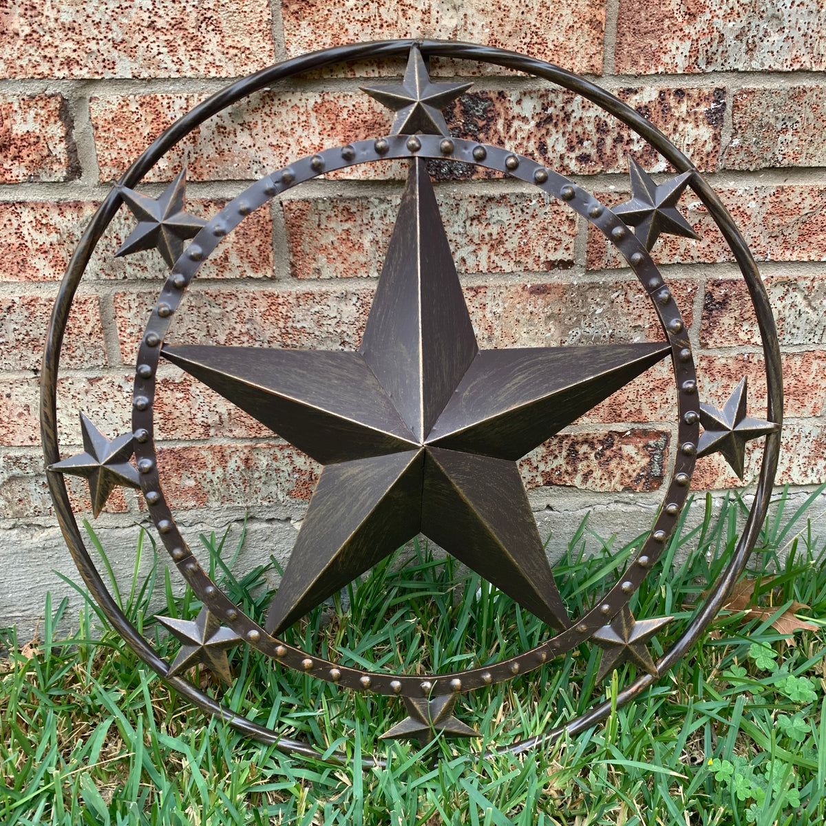 #SI_BC2109 MULTI STARS 24" BARN METAL STAR WESTERN HOME DECOR HANDMADE RUSTIC BRONZE NEW