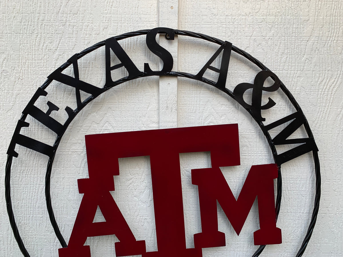 12", 18", 24", 32" TEXAS A&M METAL CUSTOM VINTAGE CRAFT WALL ART TEAM SIGN HANDMADE
