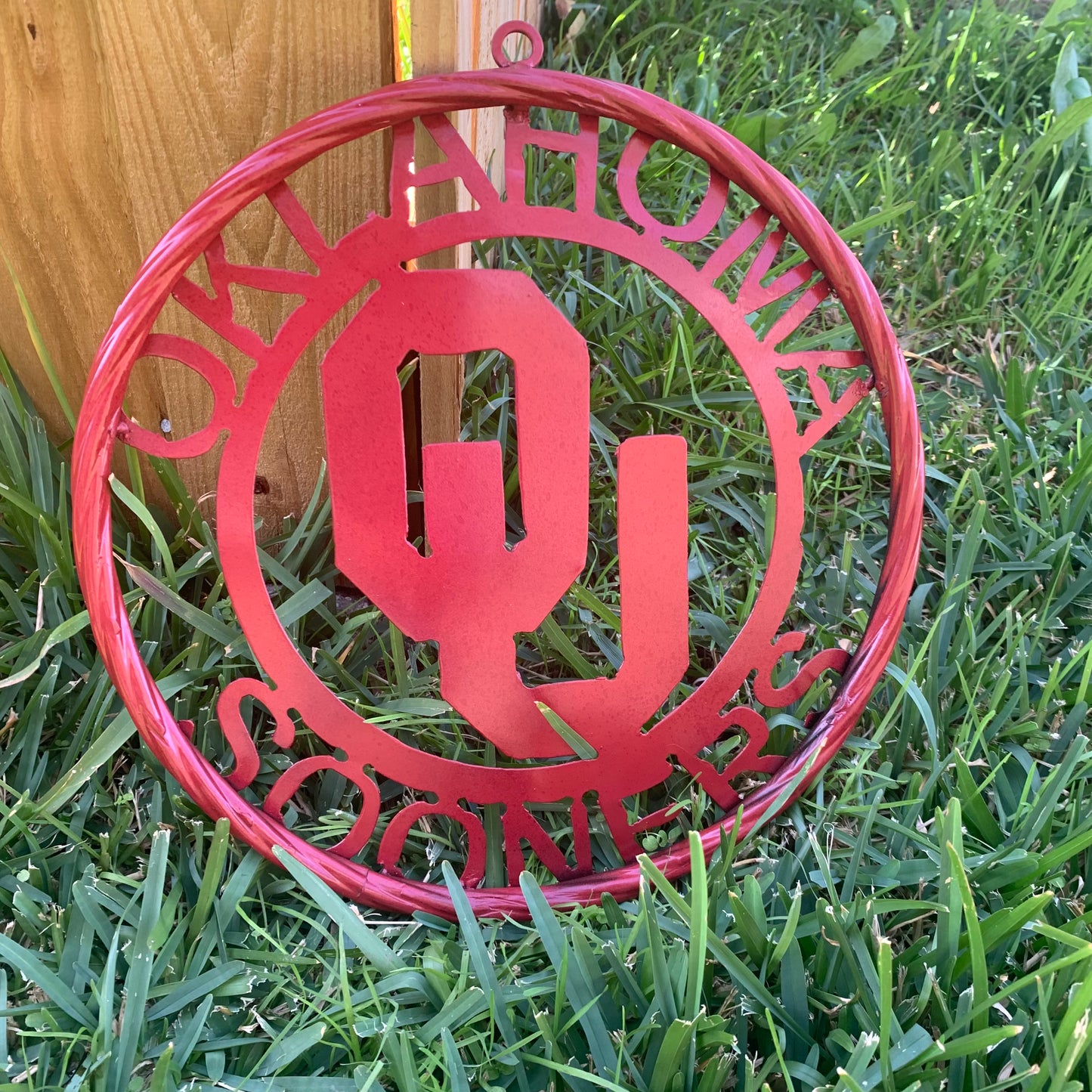 OU OKLAHOMA SOONERS RUSTIC RED METAL CUSTOM VINTAGE CRAFT WALL ART TEAM SIGN HANDMADE 12", 18", 24", 32"