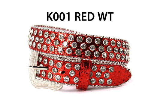 WS _ K001 RED WT KIDS BELT GENUINE LEATHER WESTERN BELTS FASHION NEW STYLE