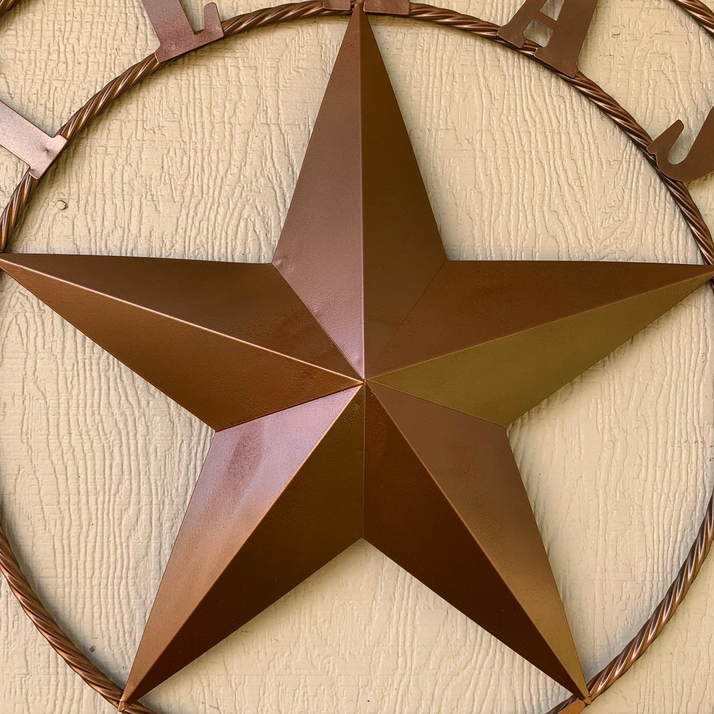 24", 32",36",40" TEXAS 1836 HAMMERED COPPER  BARN STAR METAL WALL WESTERN HOME DECOR HANDMADE NEW