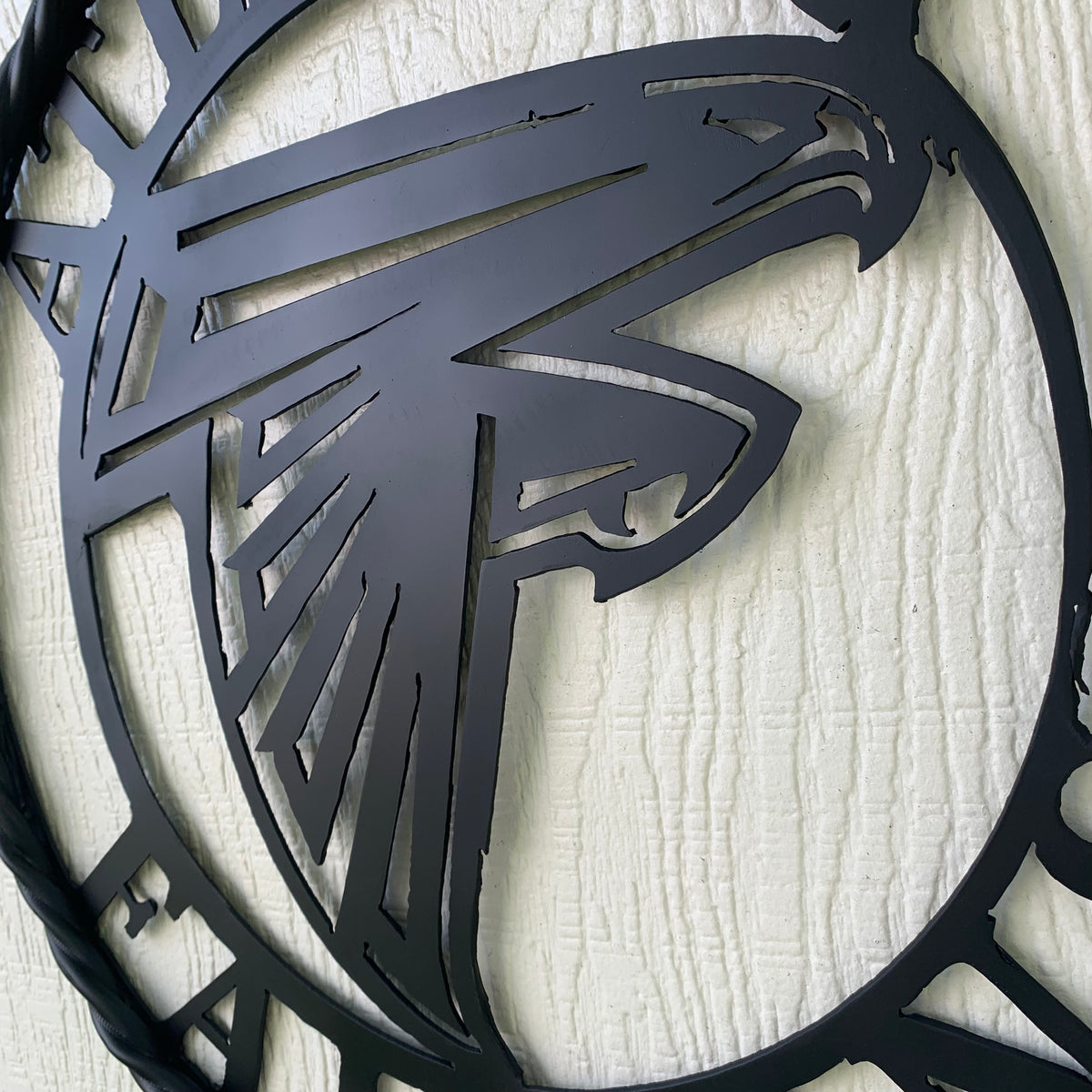 12",18",24",32",36" ATLANTA FALCONS BLACK METAL CUSTOM METAL VINTAGE CRAFT SIGN FOOTBALL TEAM WESTERN HOME DECOR HANDMADE