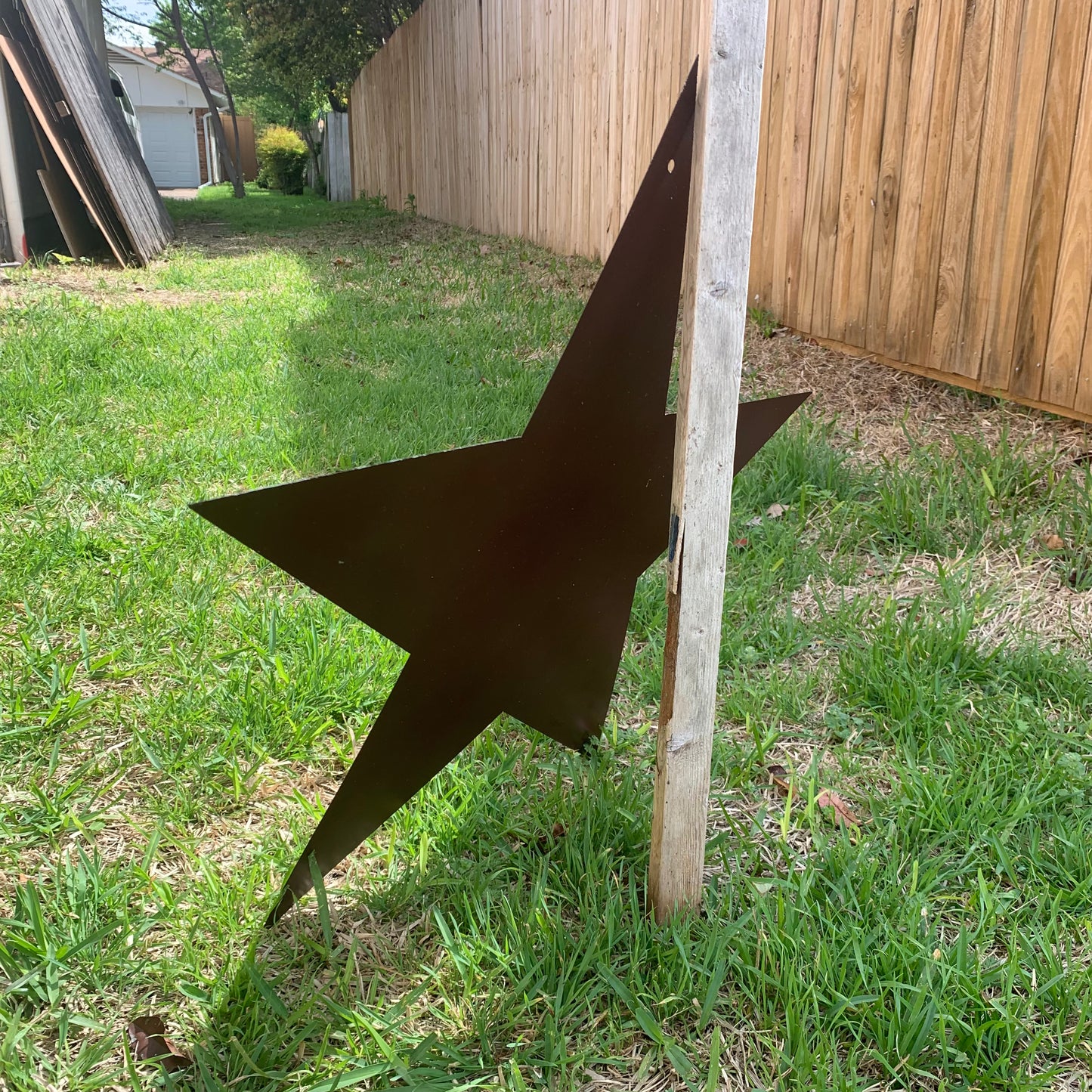 2D FLAT STAR BARN PLAIN LASERCUT METAL BROWN STAR ART WESTERN HOME DECOR HANDMADE #EH12822