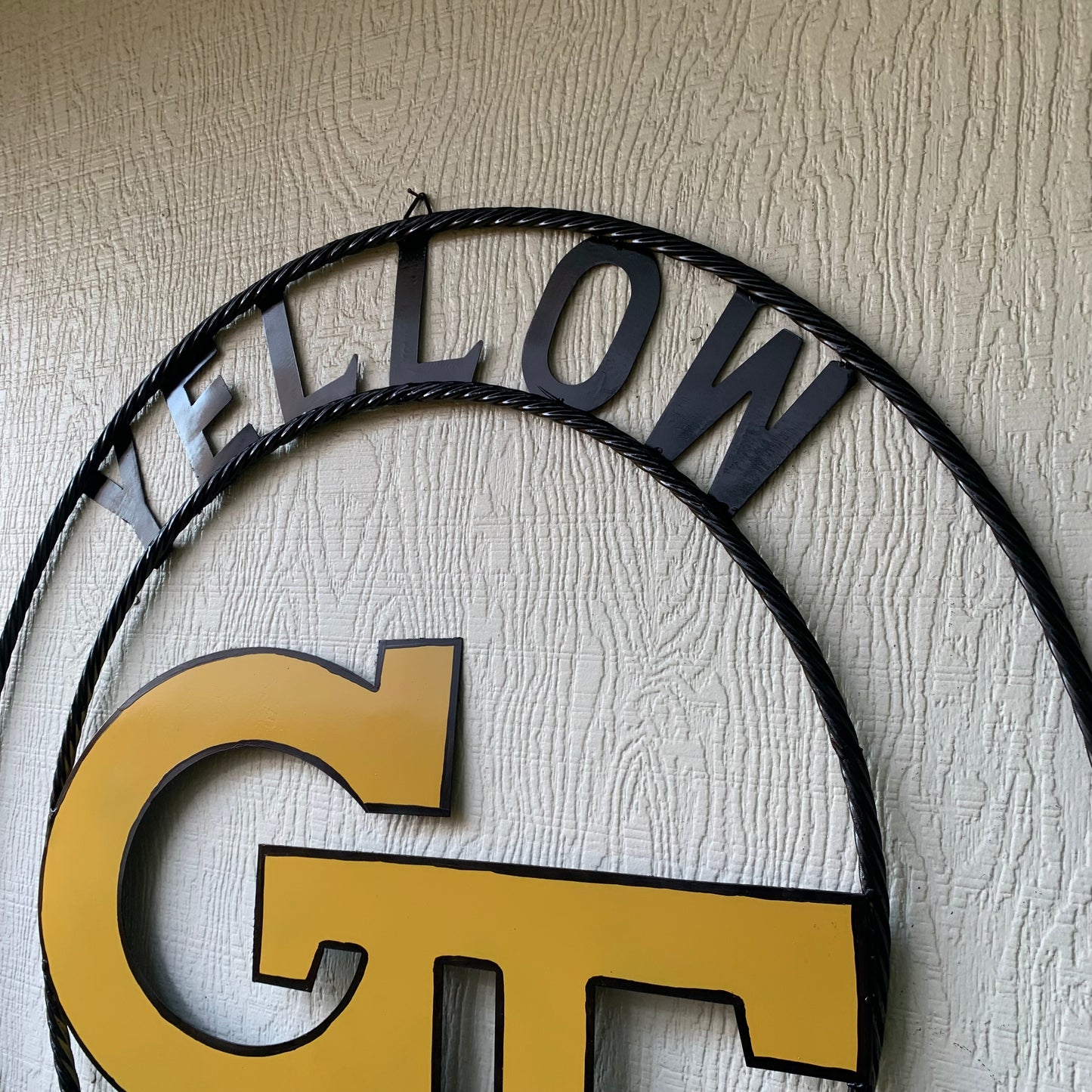 GEORGIA TECH YELLOW JACKETS CUSTOM METAL VINTAGE CRAFT SIGN TEAM WALL ART WESTERN HOME DECOR HANDMADE 12",18",24",32",36"