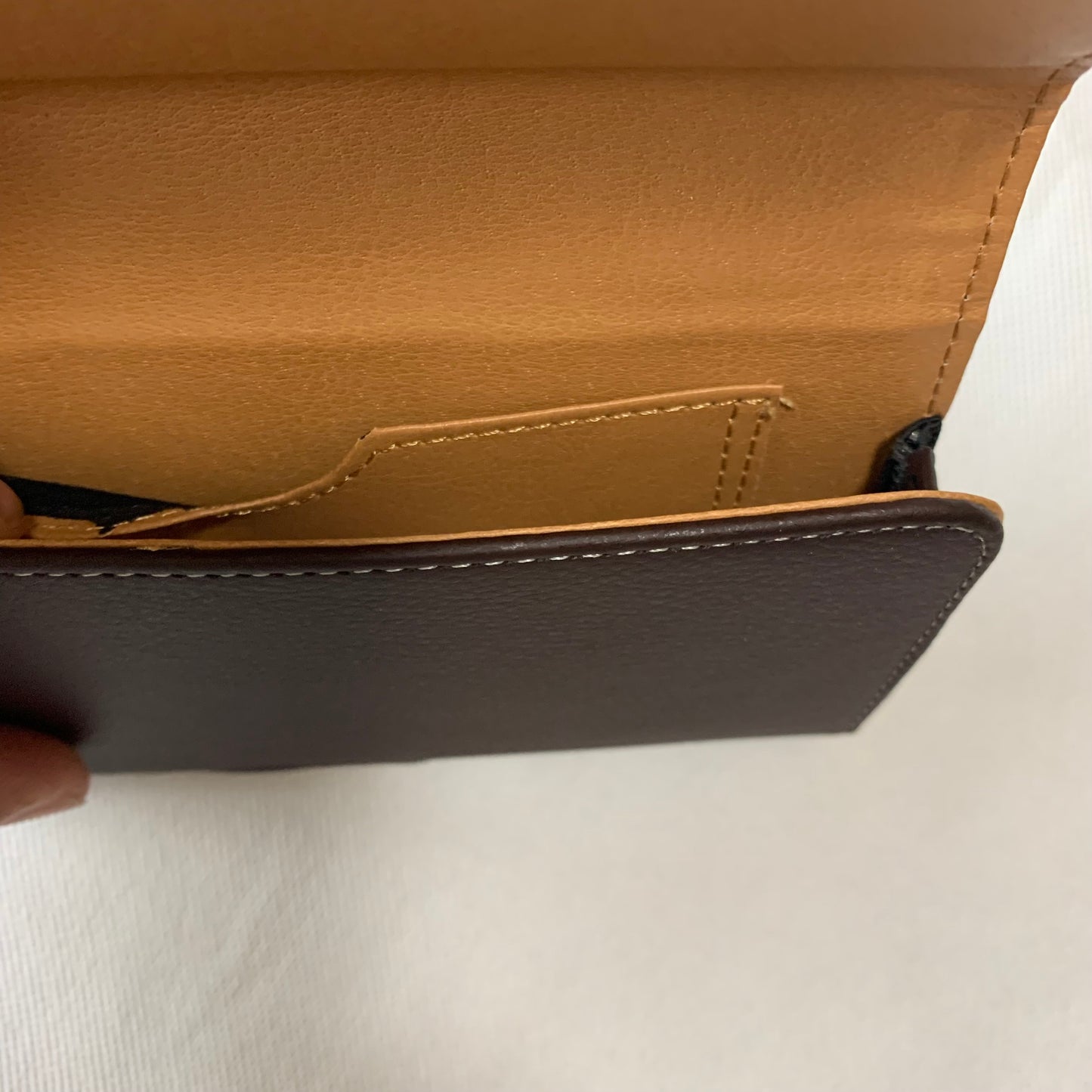 6.6" LUXMO COFFEE BROWN LEATHER EXTRA LARGE POUCH BELT LOOP HOLSTER CELL PHONE CASE UNIVERSAL OVERSIZE #LU20