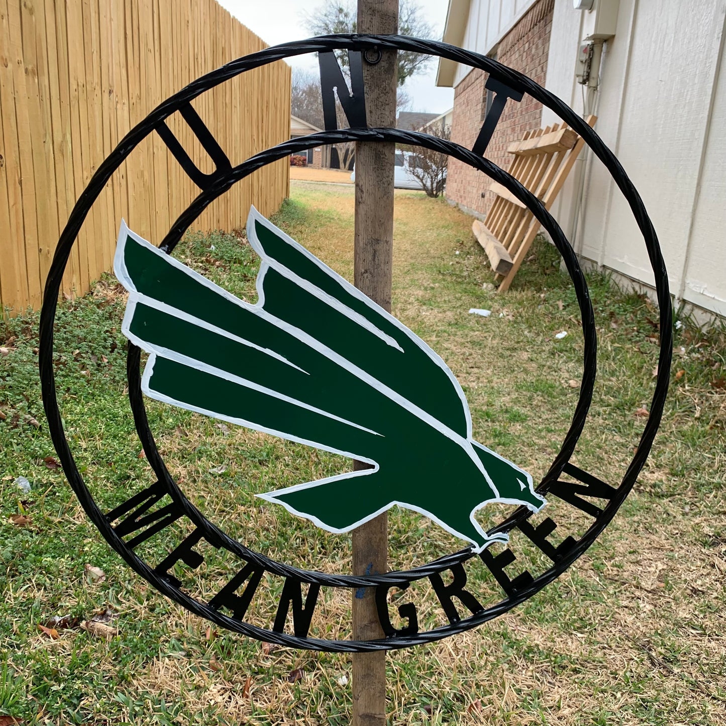 12",18",24",32",36" UNT MEAN GREEN CUSTOM METAL VINTAGE CRAFT SIGN TEAM HANDMADE