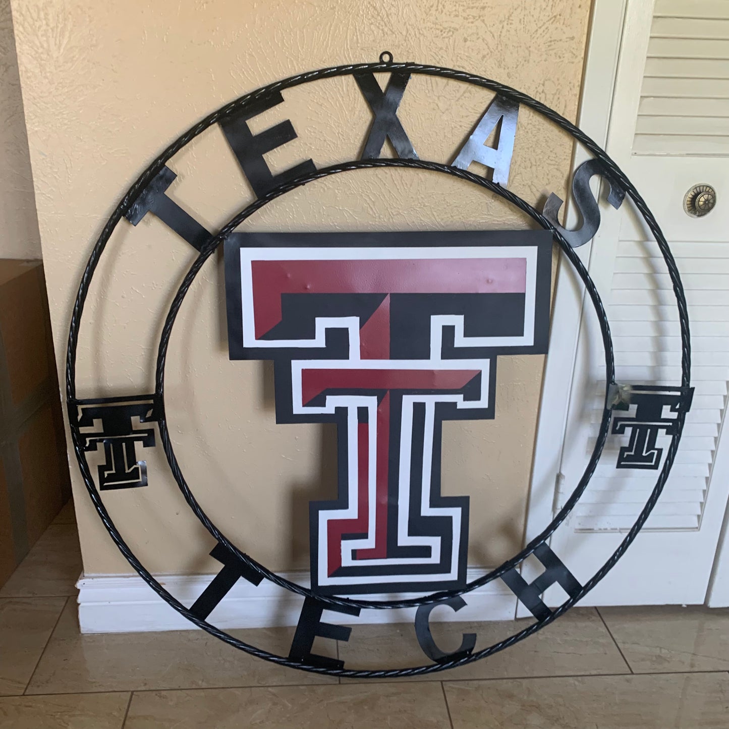12", 18", 24", 32" TEXAS TECH CUSTOM METAL VINTAGE CRAFT TEAM SIGN WESTERN HOME DECOR HANDMADE