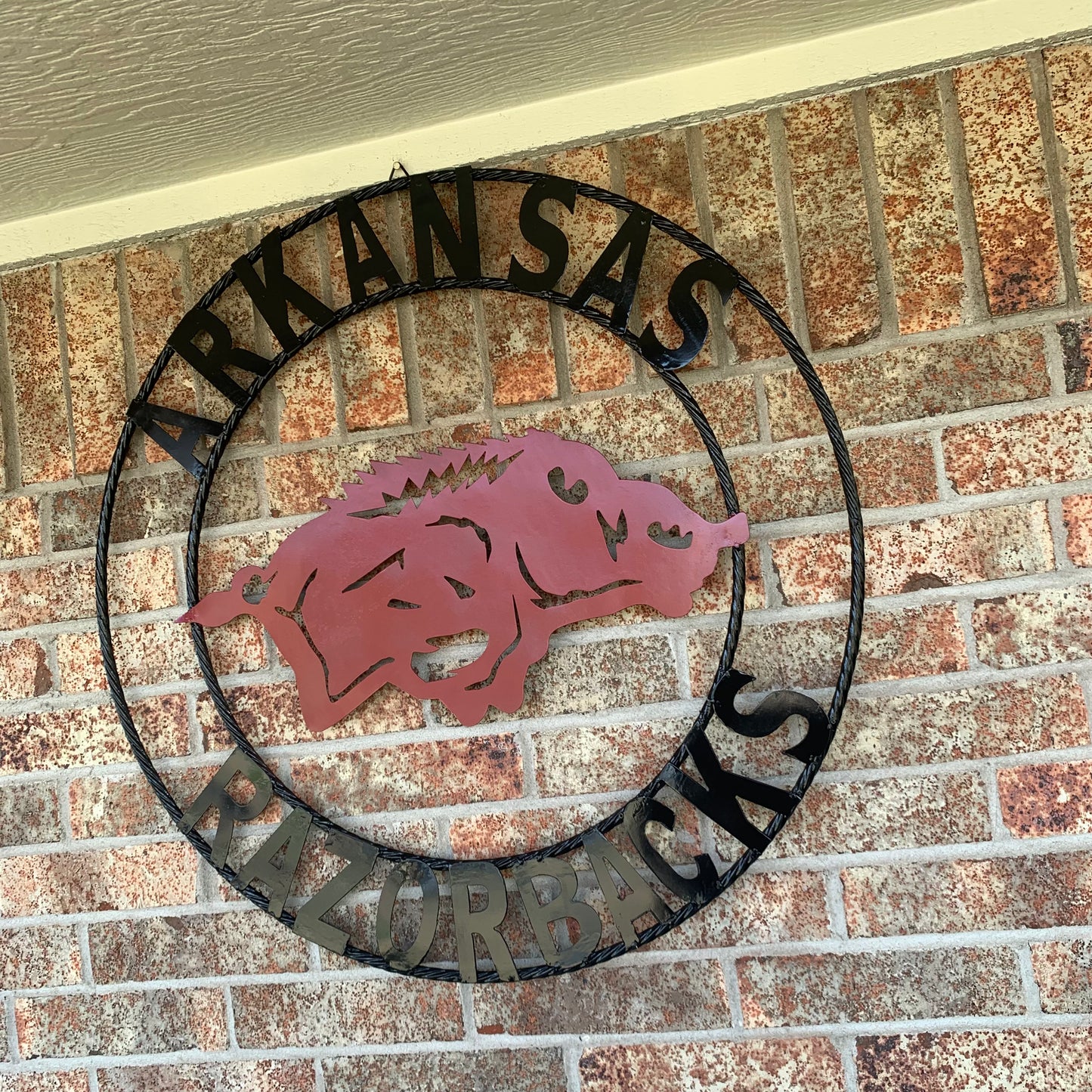 ARKANSAS RAZORBACKS CUSTOM METAL VINTAGE CRAFT SIGN TEAM WALL ART WESTERN HOME DECOR HANDAMADE