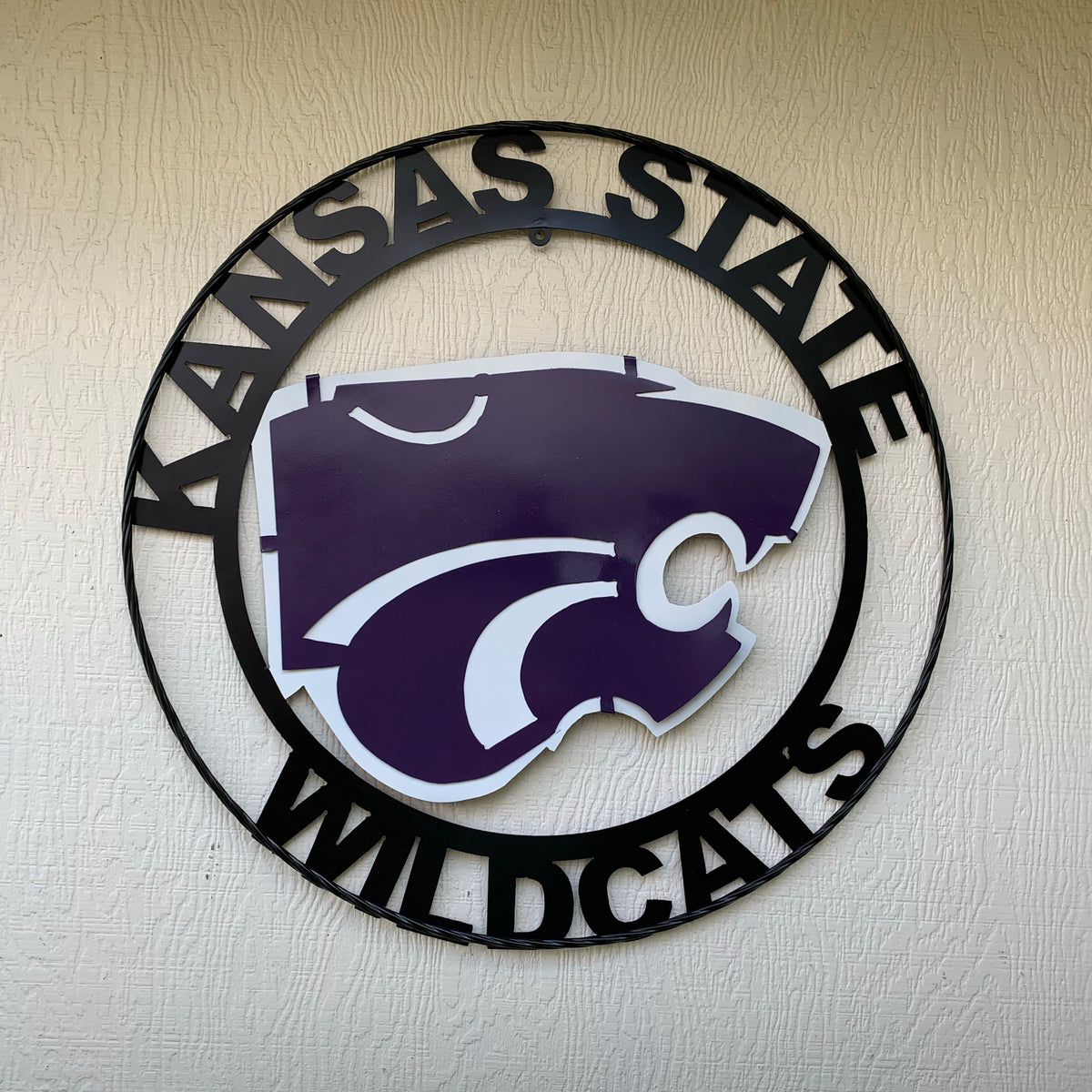 12", 18", 24", 32" KANSAS STATE WILDCATS  YMETAL CUSTOM VINTAGE CRAFT WALL ART TEAM SIGN HANDMADE