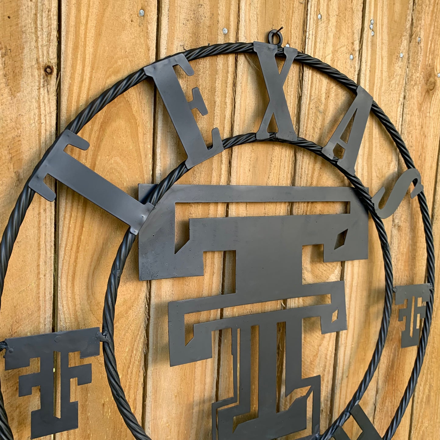 TEXAS TECH RUSTIC BLACK CUSTOM METAL VINTAGE CRAFT WESTERN HOME DECOR HANDMADE