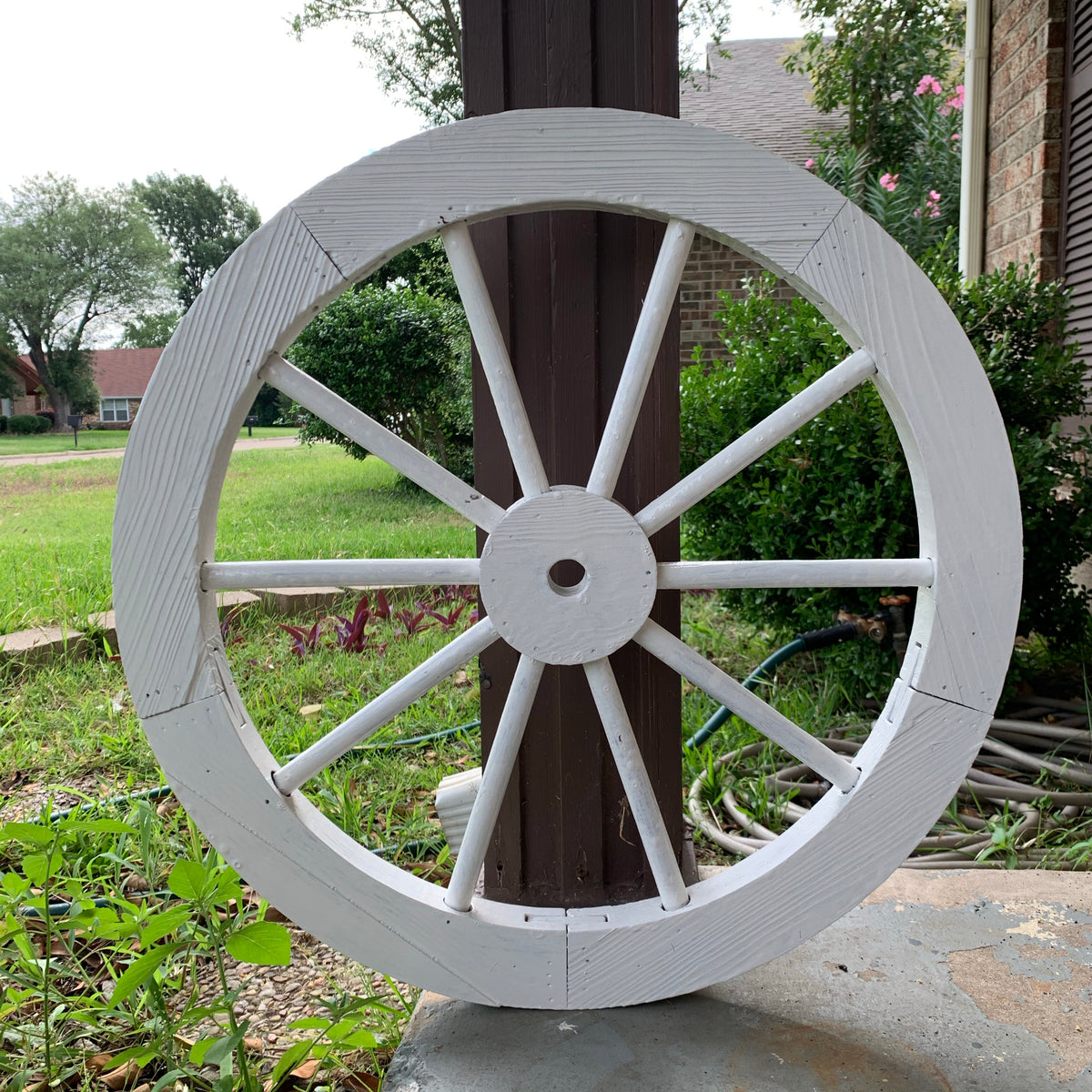 16",24",30" WAGON WHEEL NATURAL STAIN BARN WOOD WESTERN HOME DECOR RUSTIC NEW #EH11189