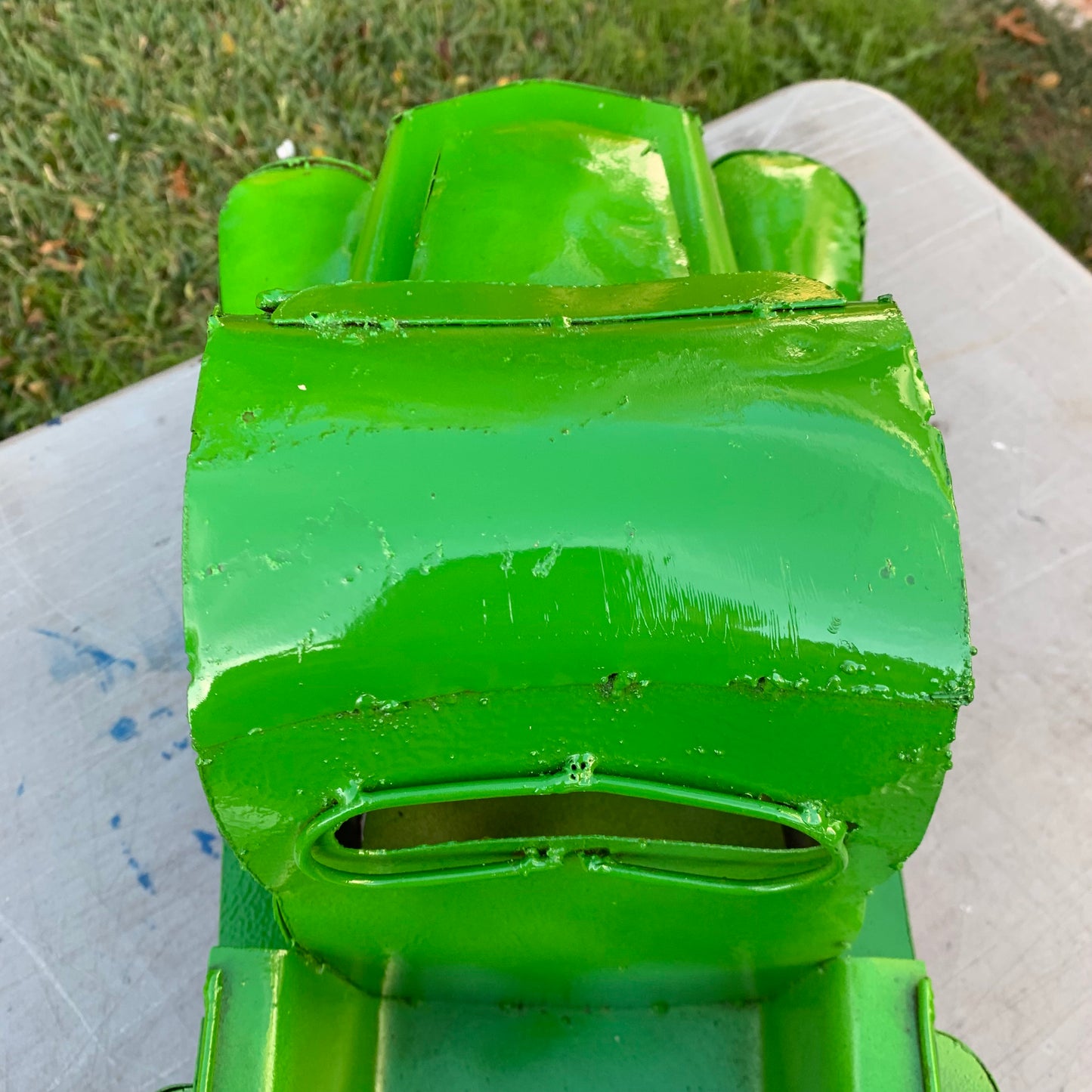GARDEN GREEN 20" PICKUP TRUCK METAL ART GARDEN FIGURINE OUTDOOR & INDOOR GARDEN WESTERN HOME DECOR HANDMADE NEW SIZE 20"L x 10"W x 12" H #EH12523