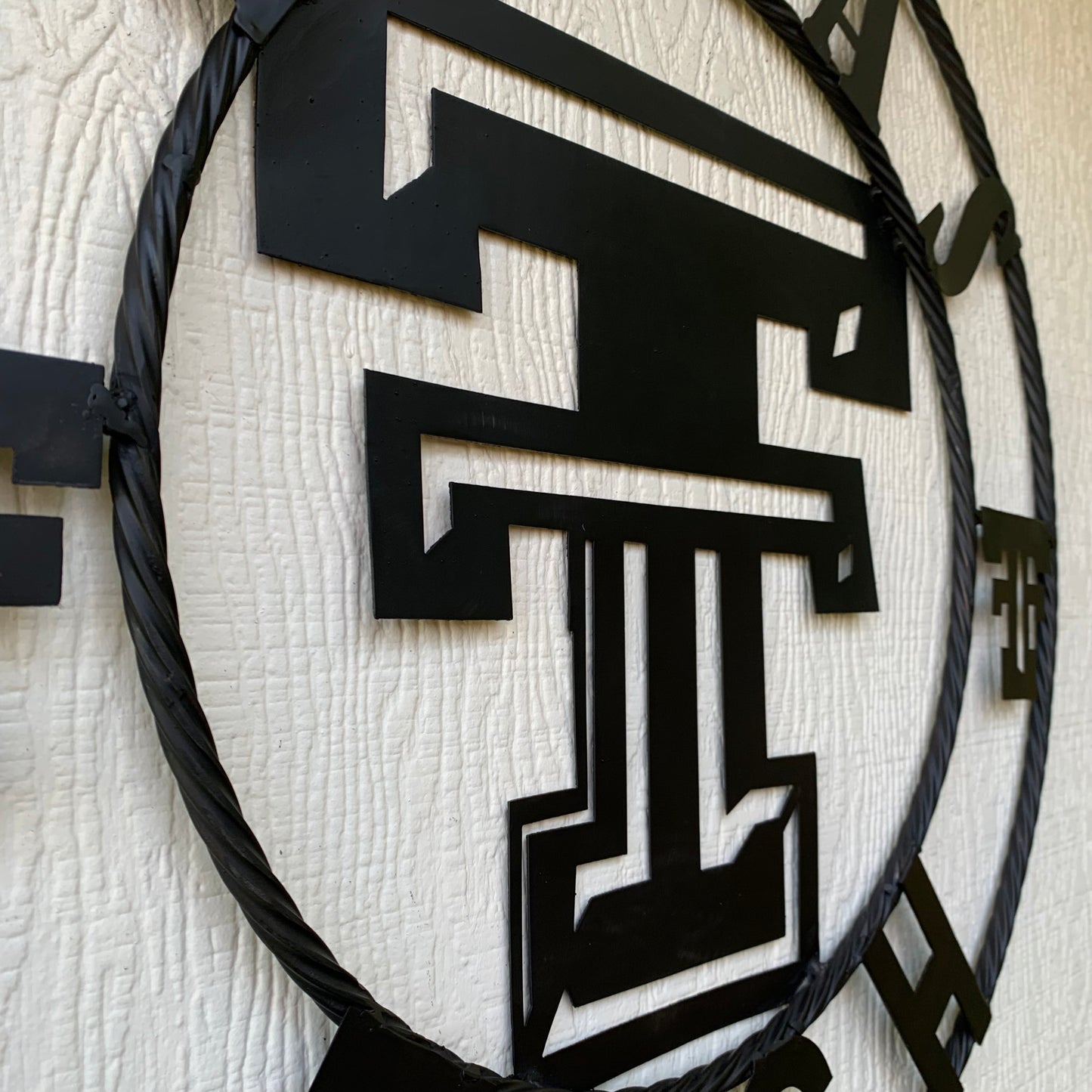 TEXAS TECH RUSTIC BLACK CUSTOM METAL VINTAGE CRAFT WESTERN HOME DECOR HANDMADE