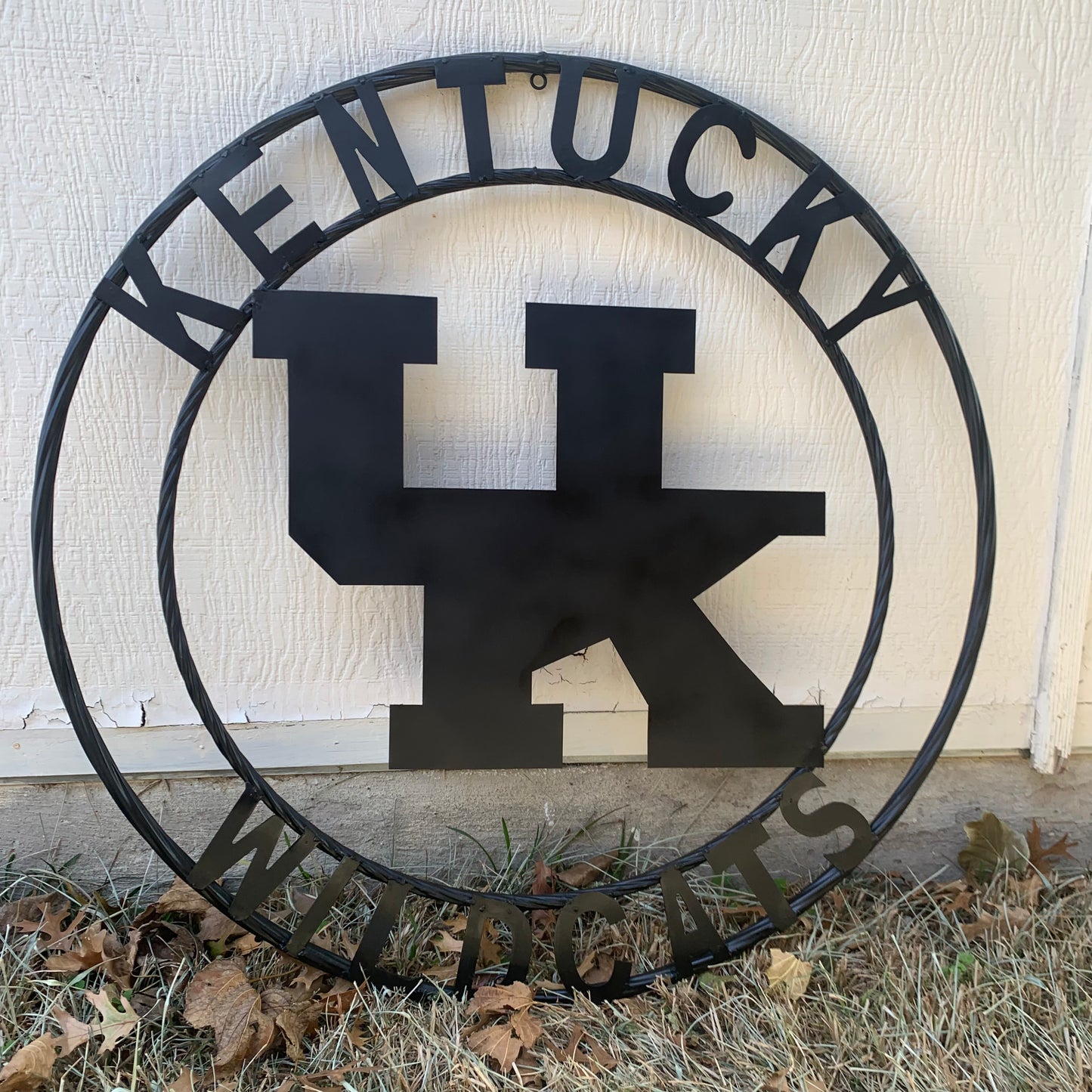 12", 18", 24", 32" KENTUCKY WILDCATS CUSTOM BLACK METAL VINTAGE CRAFT SIGN HANDMADE